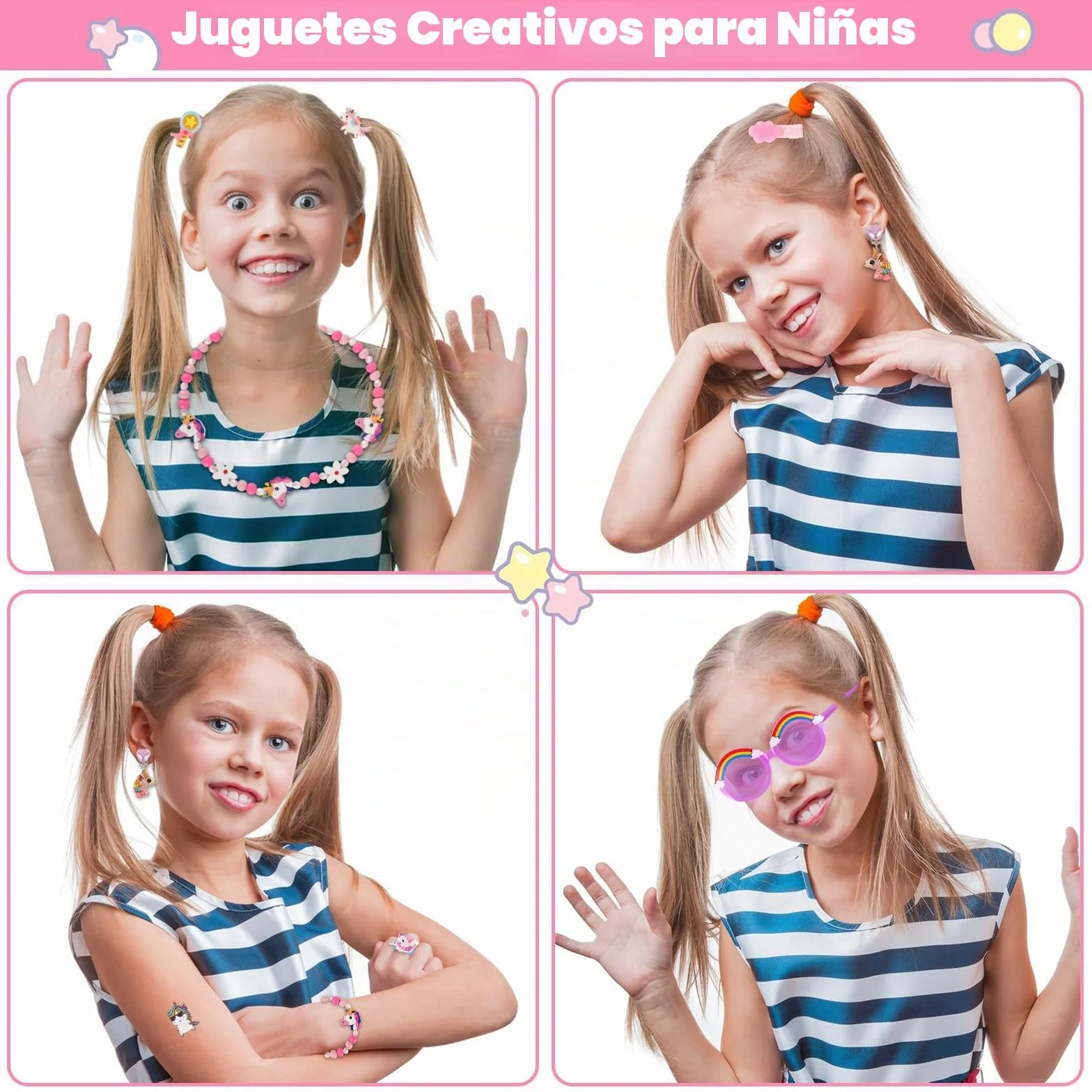 Calendario Adviento Niña, Cuenta Atrás con 24 Días de Sorpresas, Regalos de Unicornio para Niñas Niños Incluye Juguetes y Accesorios para el Pelo