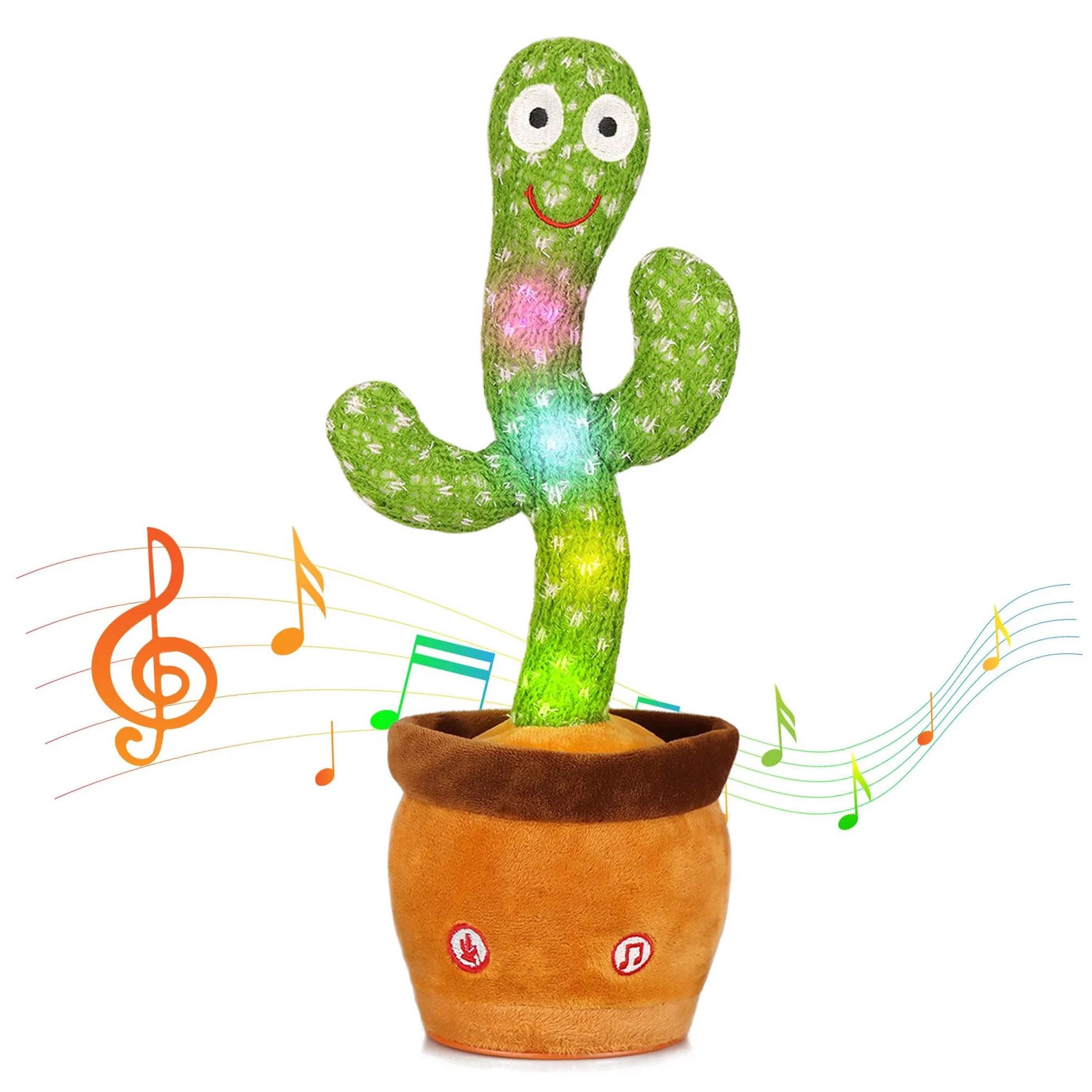 Cactus Bailarín | Interactivo Que Baila y Habla en Español | Peluche con Luces y Música Que Repite tu Voz | Regalo Original para Cumpleaños de Niños