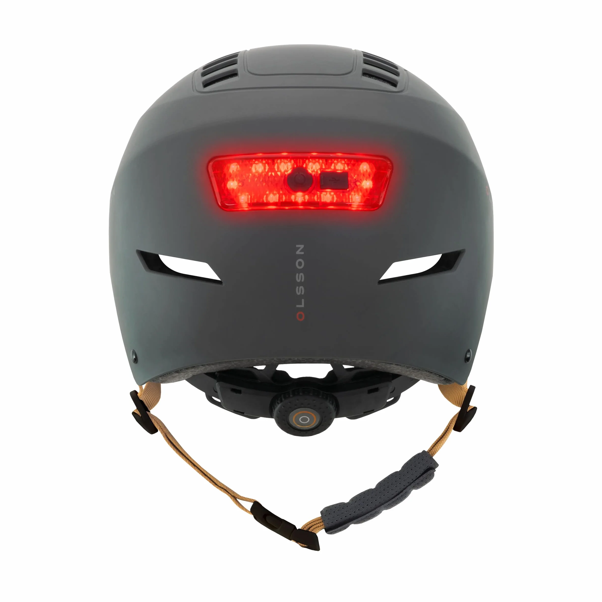 Casco Urban Light OLSSON Ajustable Homologado Resistente Impactos 360º LED Frontal Trasero Forro Desmontable