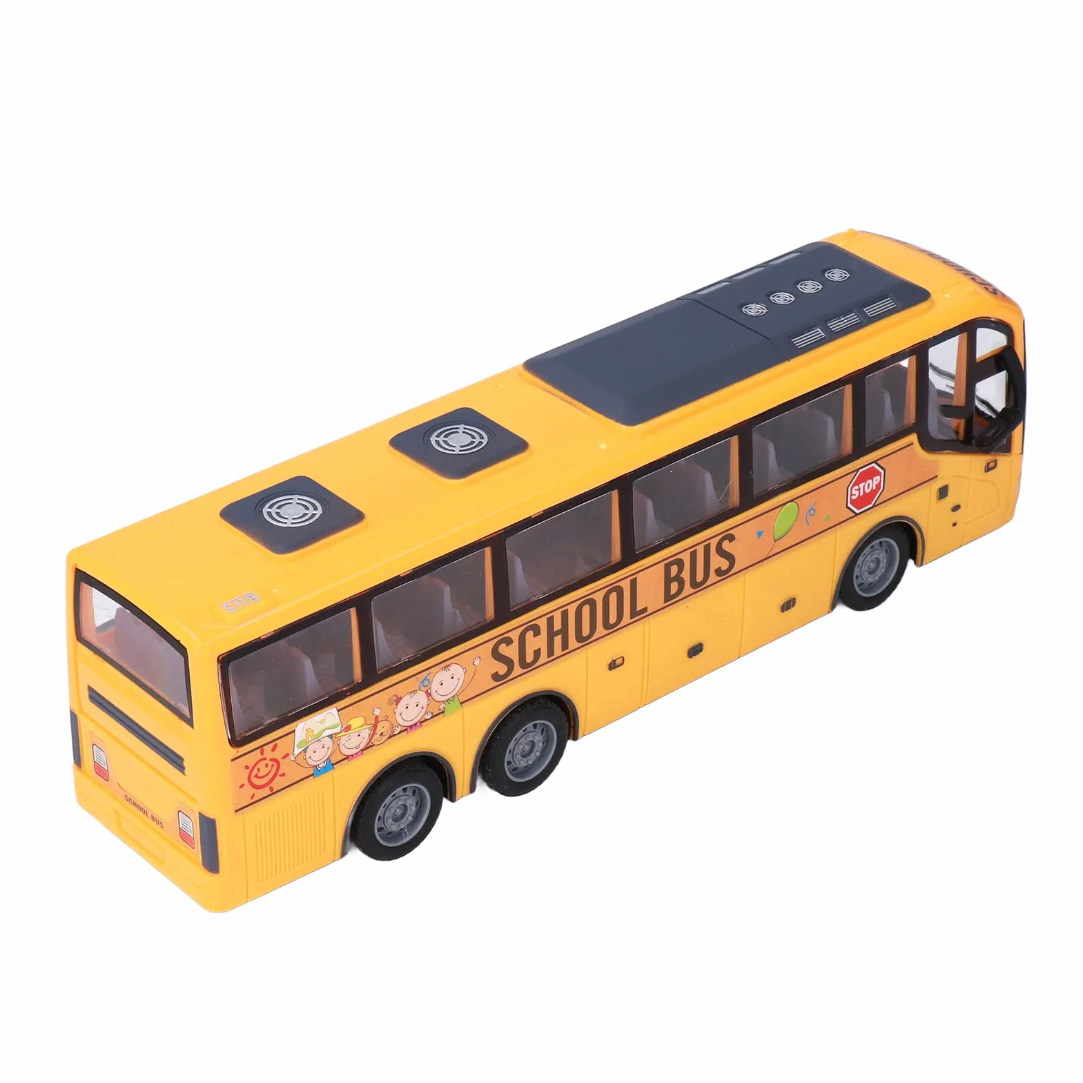Dilwe Juguete de AutobúS Escolar RC, AutobúS de Control Remoto de SimulacióN para niñOs con Regalo de CumpleañOs de Juguete de VehíCulo ElectróNico Ligero