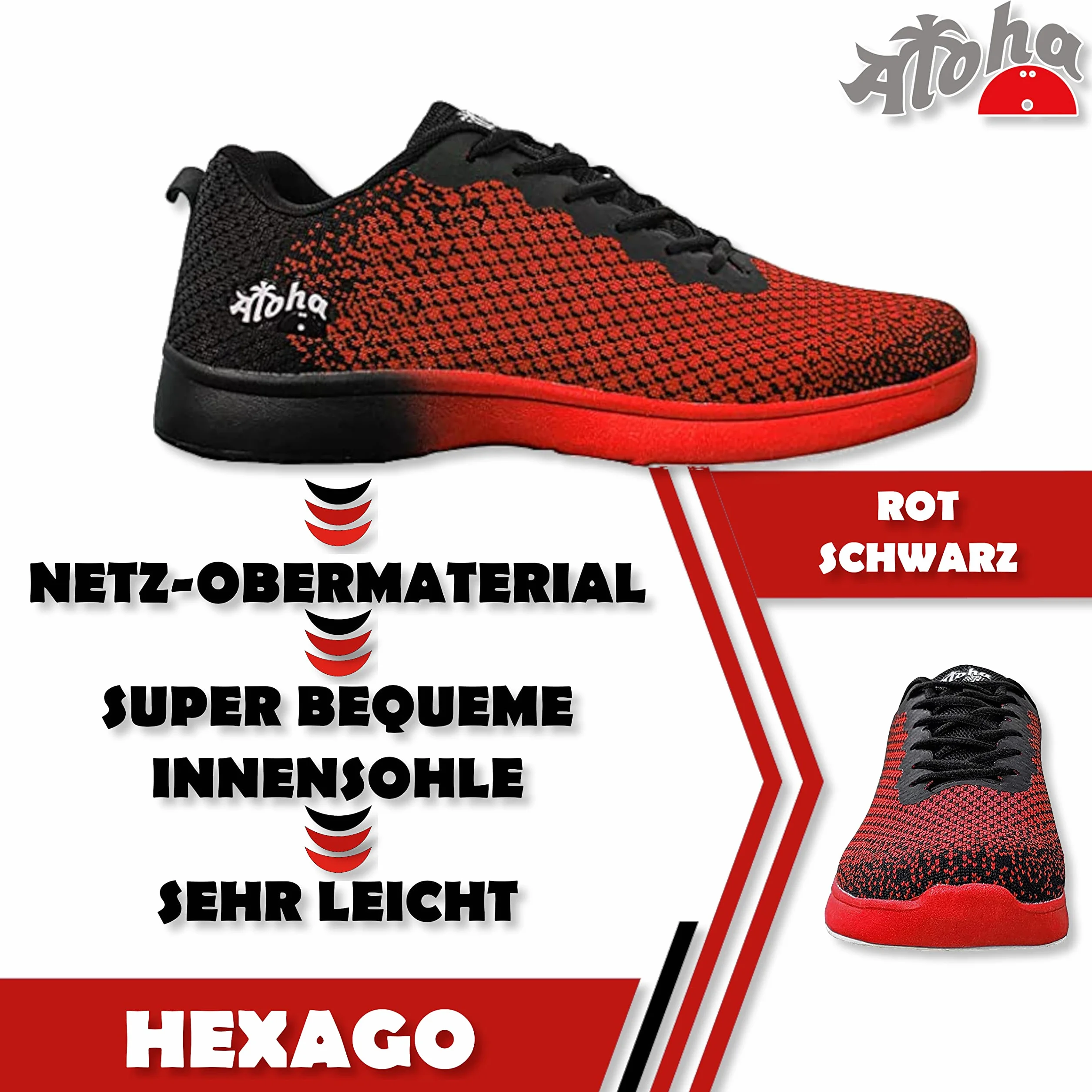 Aloha HexaGo Zapatos de bolos unisex para diestros y zurdos
