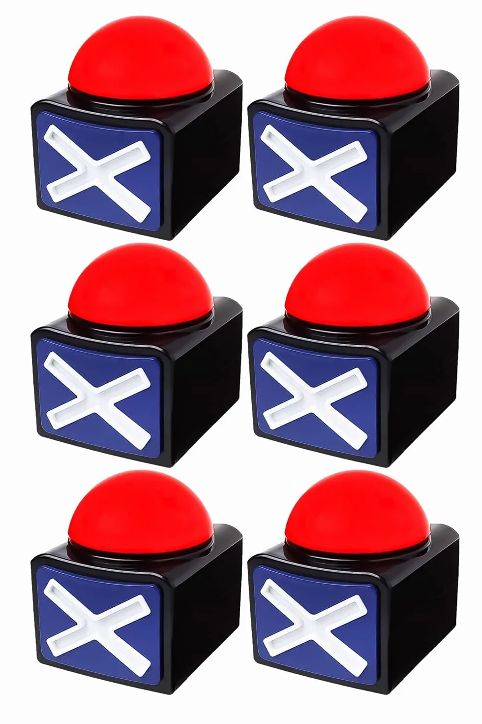 Juego Respuesta Buzzer con Sonido y Luces - Juego Show Buzzer para Familia Feud - 6 Piezas