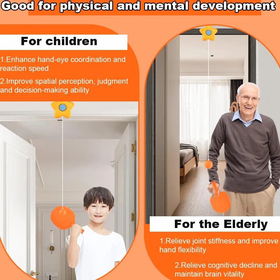 ADERTOS Juego de Entrenamiento de Tenis de Mesa para Colgar, Entrenador de Tenis de Mesa de Interior para Niños Adultos
