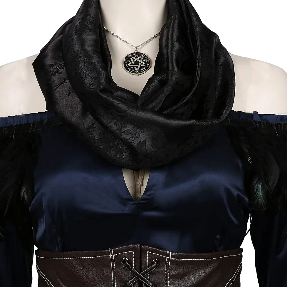 Gosbeliy Yennefer Disfraz de brujo cosplay para mujer, disfraz de guerrero, Halloween, carnaval, M