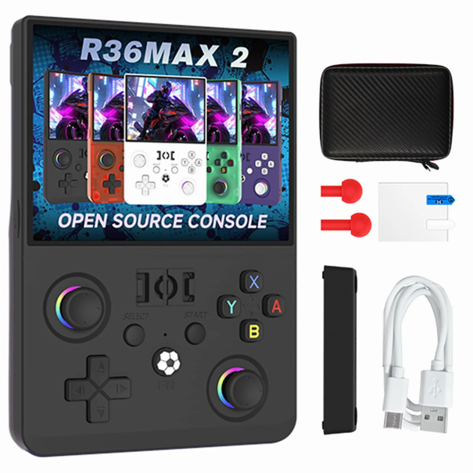 Consola de video retro portátil con pantalla IPS HD de 4.5 pulgadas, consola de juegos retro incorporada, batería de 4000 mAh, regalos para papá y marido