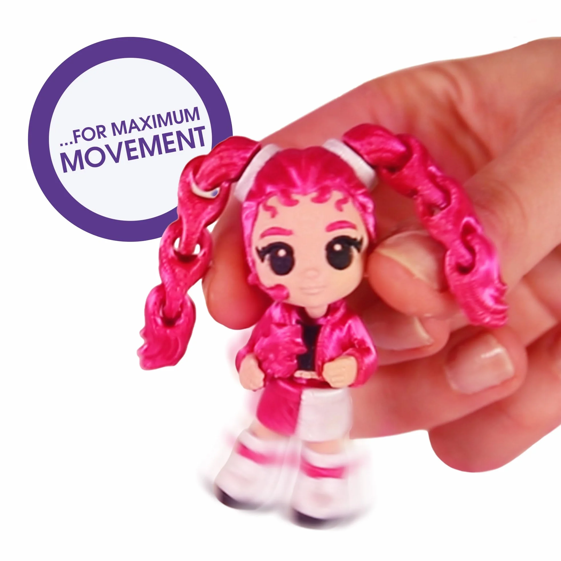 K-POP IDOL PALZ 3D Pack de 3 Yura, Nari, Yuni Figuras Coleccionables Altamente Articuladas con Cabello Intercambiable Juguete para Niños a Partir de 3 Años