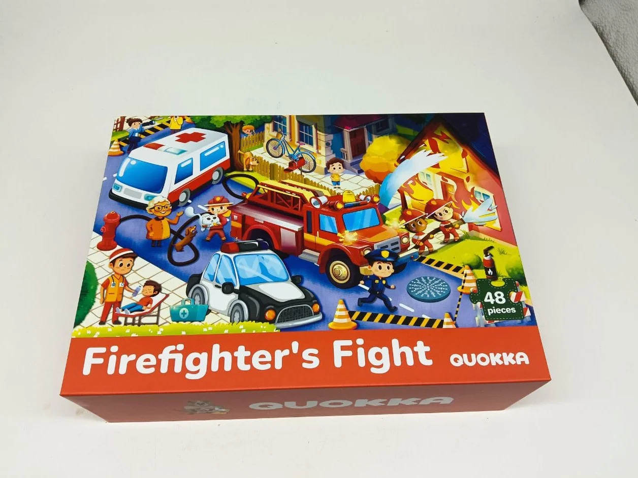 QUOKKA Puzzle Gigante Niños 3 4 5 Años - 60x90 cm 48 Piezas Puzzle XXL de Suelo Infantiles 5 6 Años - Grande Juguete Camión de Bomberos - Regalo Educativo para Niños y Niñas de 2 a 6