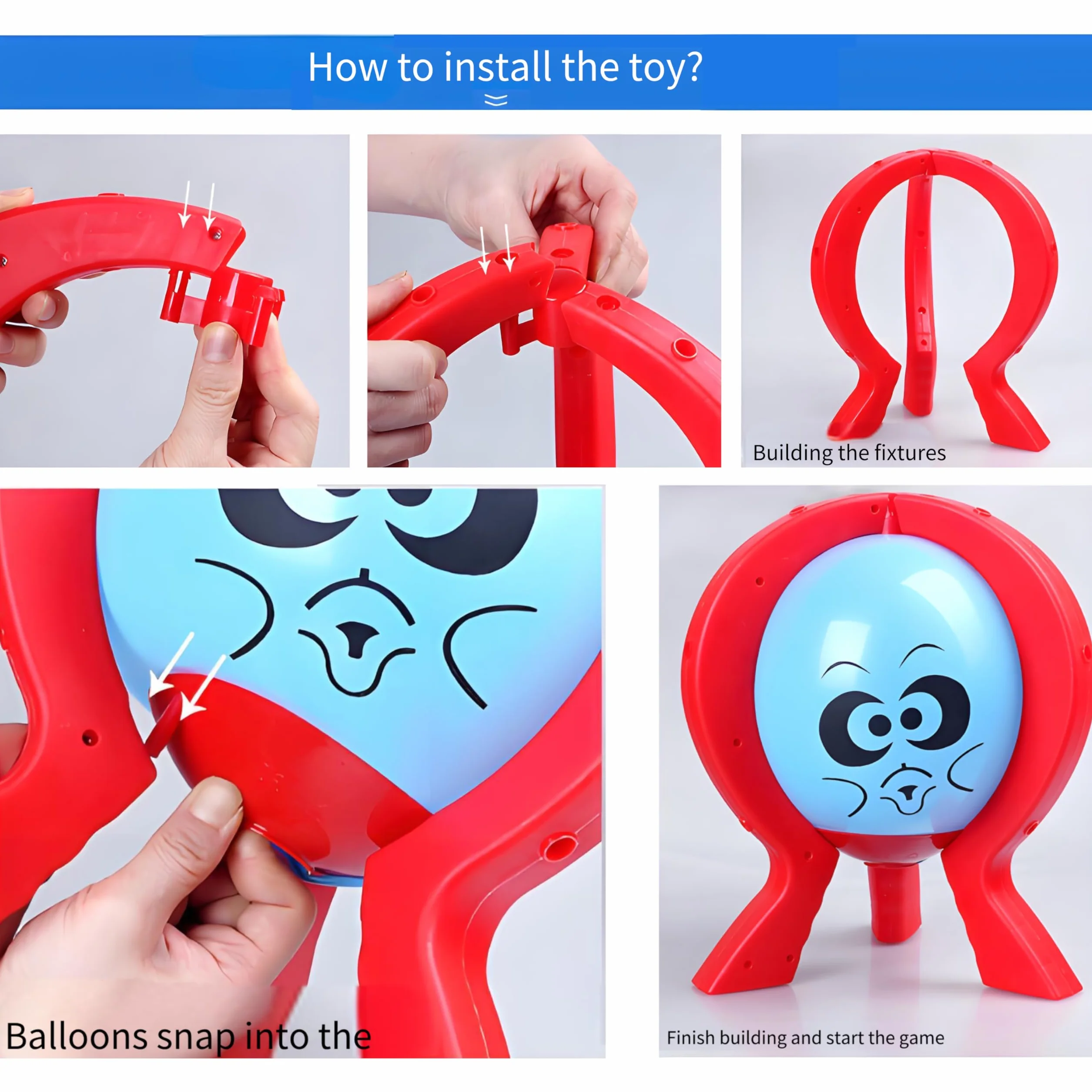 Dilwe Juego de RáFaga de Globos, Juguete de Pinchazo de Globo Interactivo para Fiesta de niñOs de Escritorio, Juego de Mesa para niñOs de 8 añOs en Adelante
