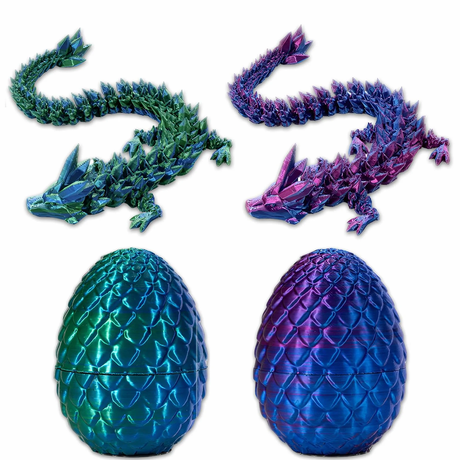 Dragón impreso en 3D Huevos de Pascua para niños Juguete de escritorio