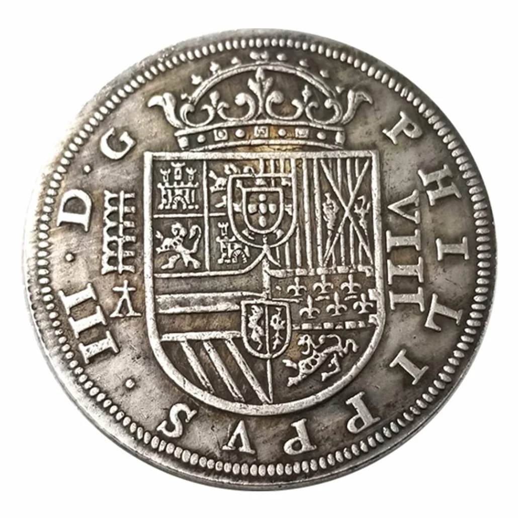 1618 Monedas históricas talladas a mano de España - Grandes monedas europeas de España - Moneda antigua conmemorativa sin circular + Bolsa KaiKBax - Es una moneda artesanal, experiencia futura