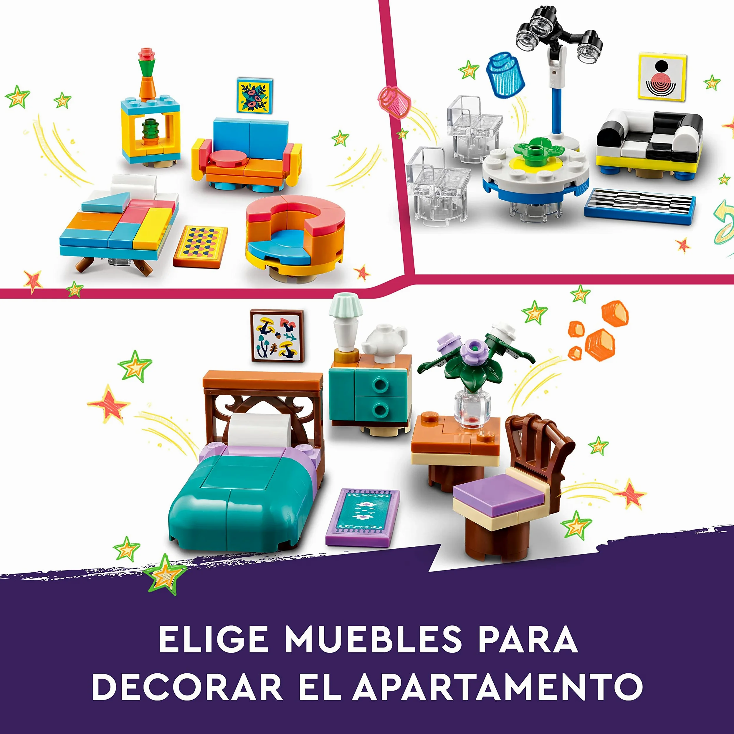 LEGO 41732 Friends Floristería y Tienda de Diseño del Centro, Casa de Muñecas para Decorar, Regalos para Niñas y Niños de 12 Años y Adolescentes, 9 Personajes, Juguete Personalizable para Construir