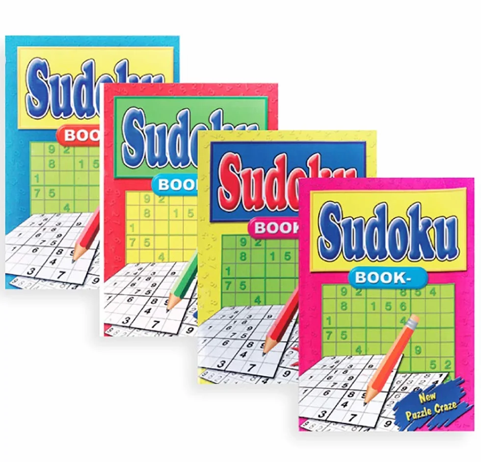 Juego de 4 Rompecabezas Sudoku Libros de Bolsillo A5 Viaje Matemáticas