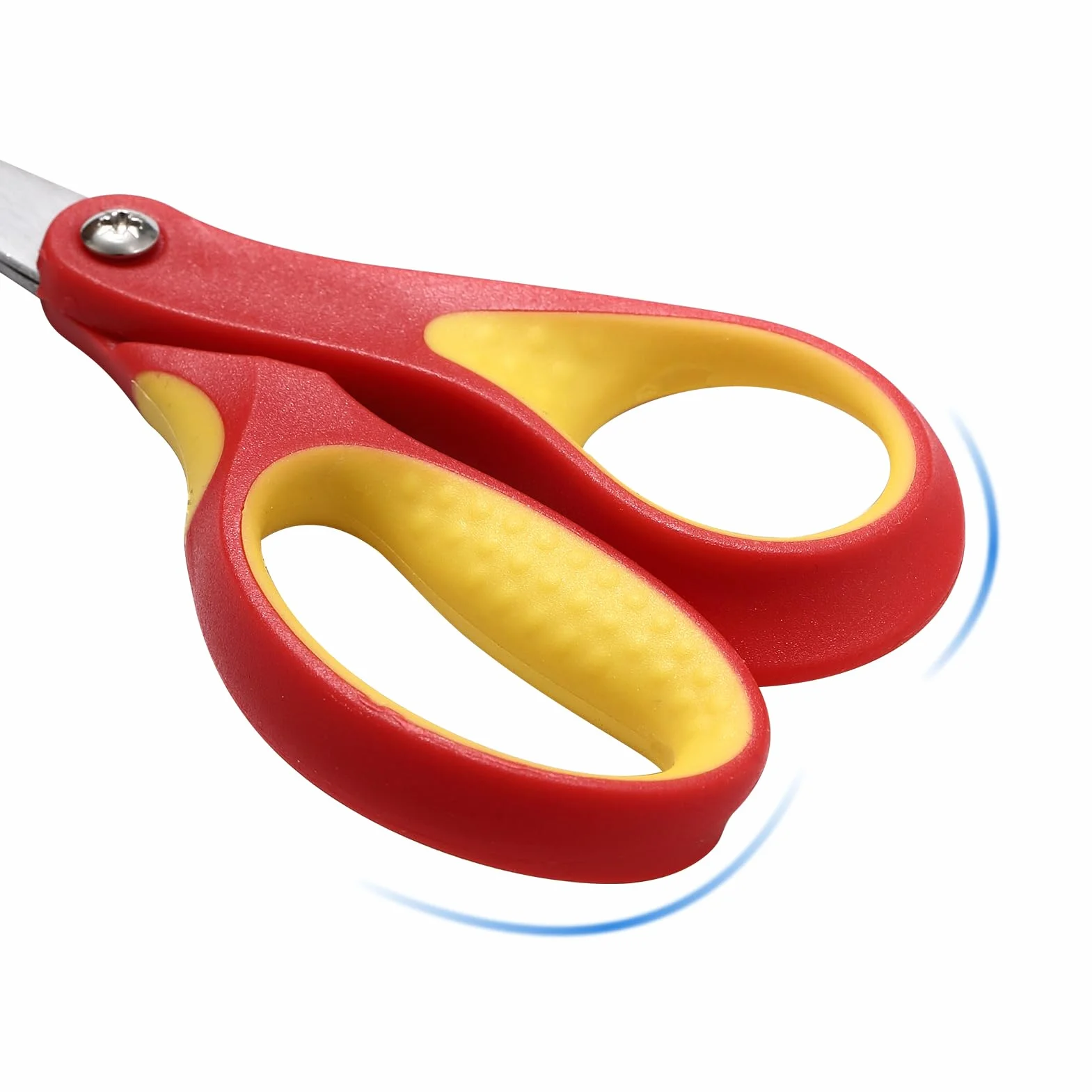 JARVISTAR Tijeras de Seguridad para Niños, Acero Inoxidable Hojas Redondeadas Tijeras para Niños, Para Diestros Tijeras de Papel para Niños y Niñas en el Jardín de Infancia, 13 Cm (Azul/Rosa/Naranja)