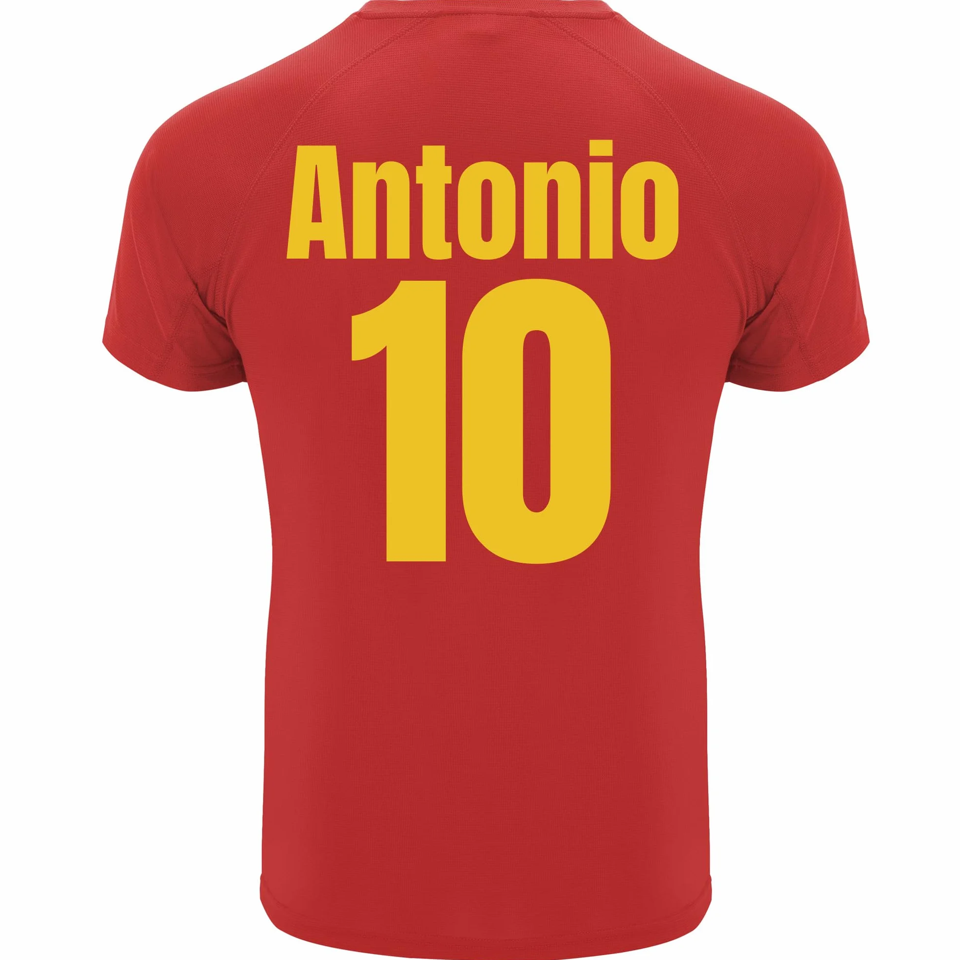 Camiseta Fútbol España Hombre Niño Personalizada Nombre Número Escudo