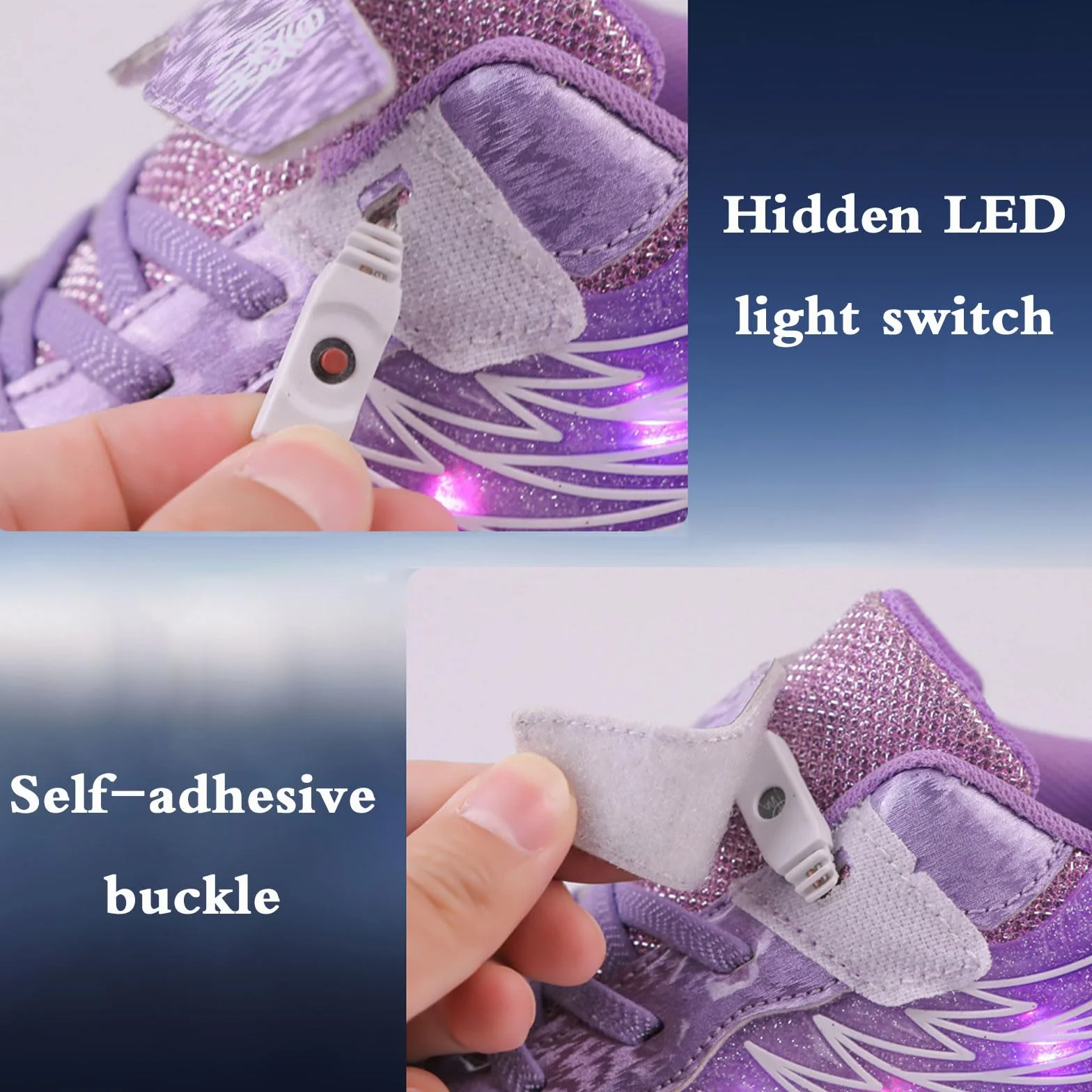 Zapatillas Deportivas con Ruedas y LED Luces para Niña Recargables