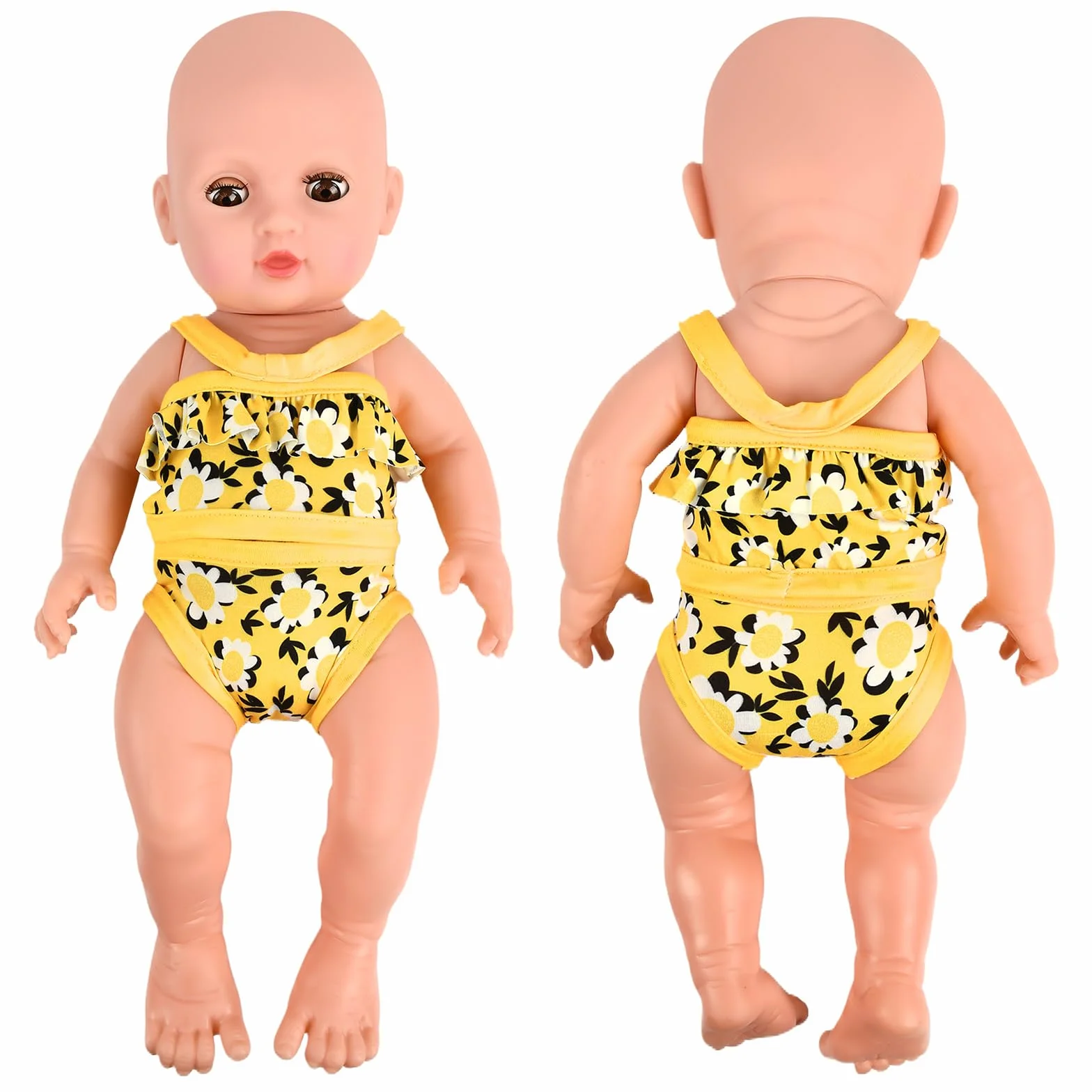 Traje de Baño para Muñecas, Ropa de Muñecas para New Born Baby Doll, Ropa para Muñecas Bebé con Bañadores Muñecas, Gafas de Sol, Anillo de Natación, Ropa de Muñeca para Muñecas de 35–45 cm