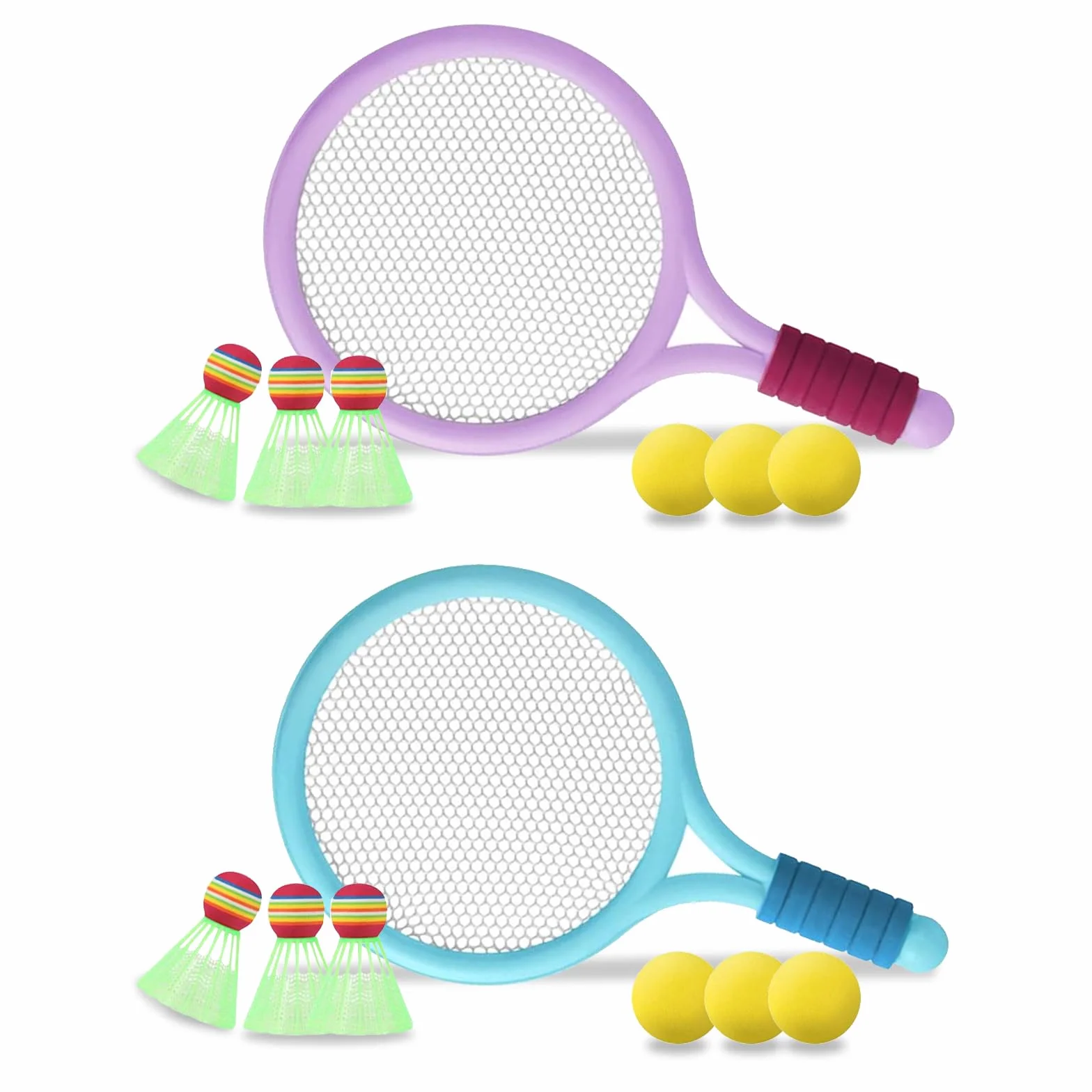 Juego de Raquetas de Tenis y Bádminton para Niños, Ligero, Raqueta de Juguete, Deportes Educativos