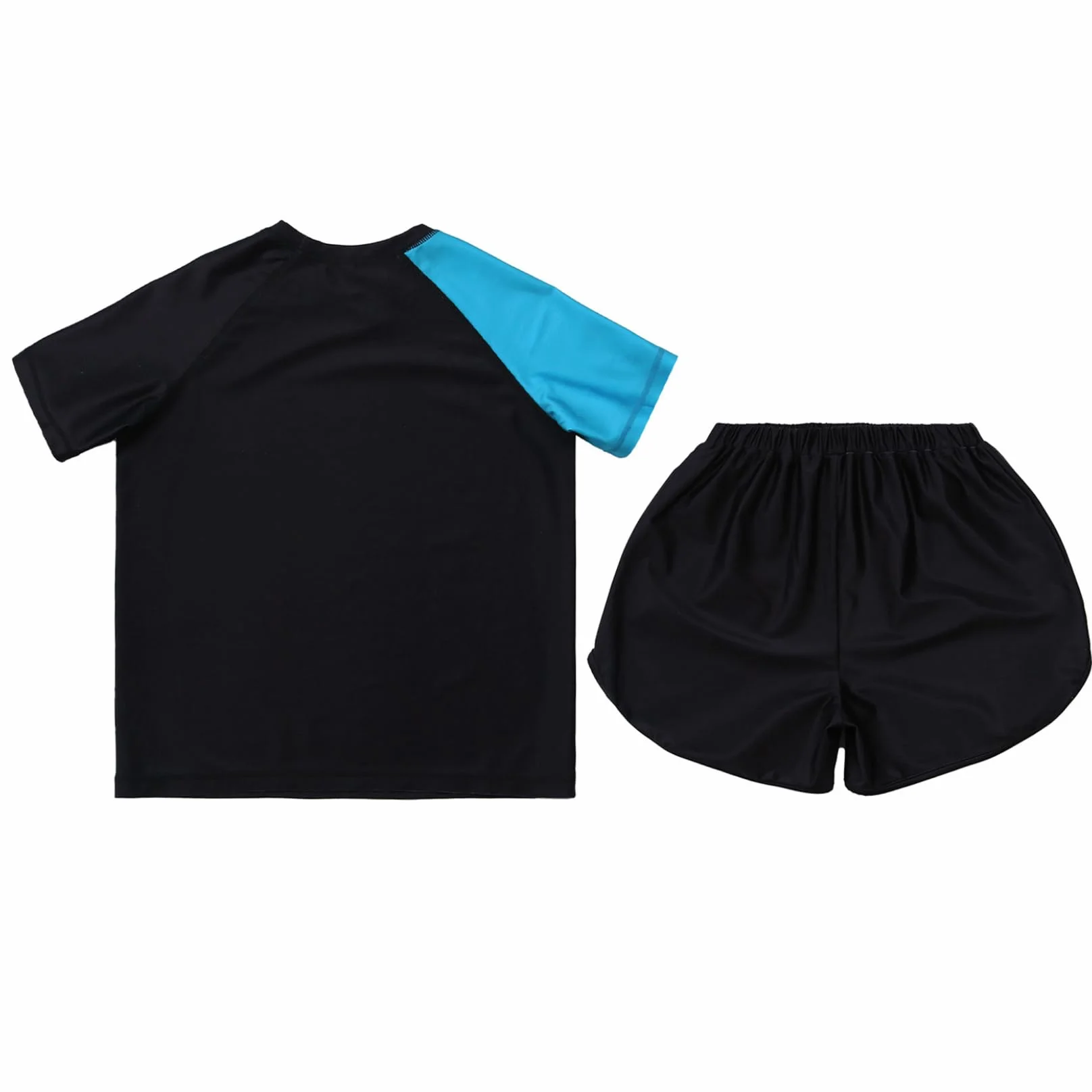 Runhomal Conjunto de niño Camiseta y pantalones cortos de boxeo tailandés Combat MMA Entrenamiento deportivo 5-16
