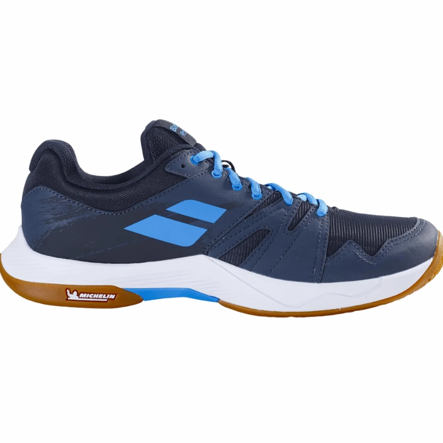 Babolat Shadow Team 2 Zapatillas de bádminton para hombre, negro y gris, amortiguación dinámica, transpirables