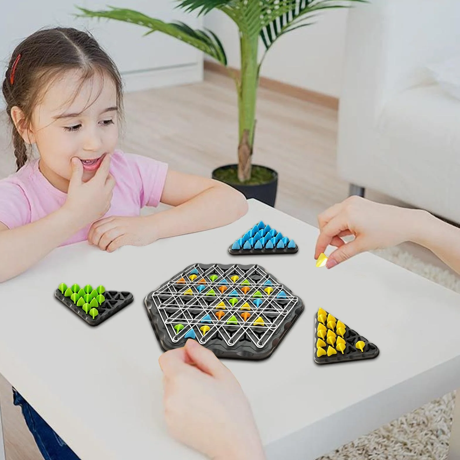 Chain Triangle Chess Game Puzzle Interactive Thinking Toy