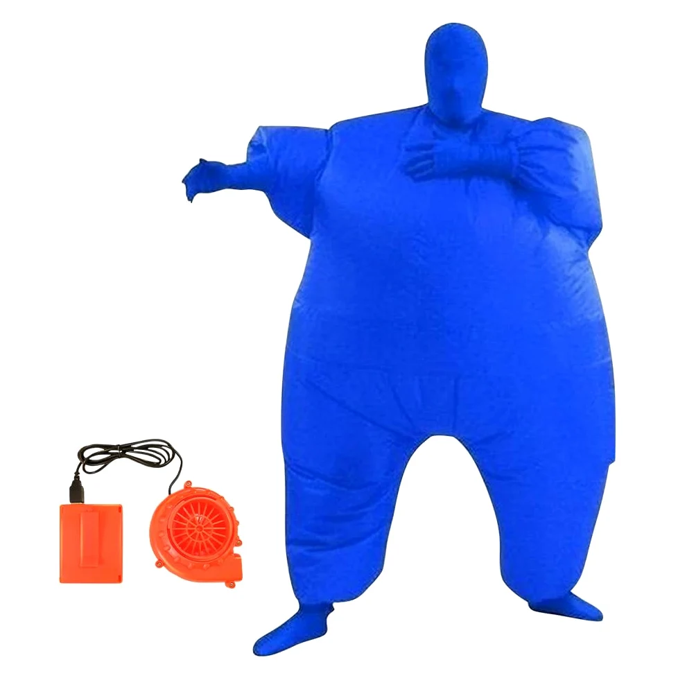 Qshine Disfraz inflable de cuerpo completo para adultos, disfraz de Halloween, divertido disfraz de fiesta inflable