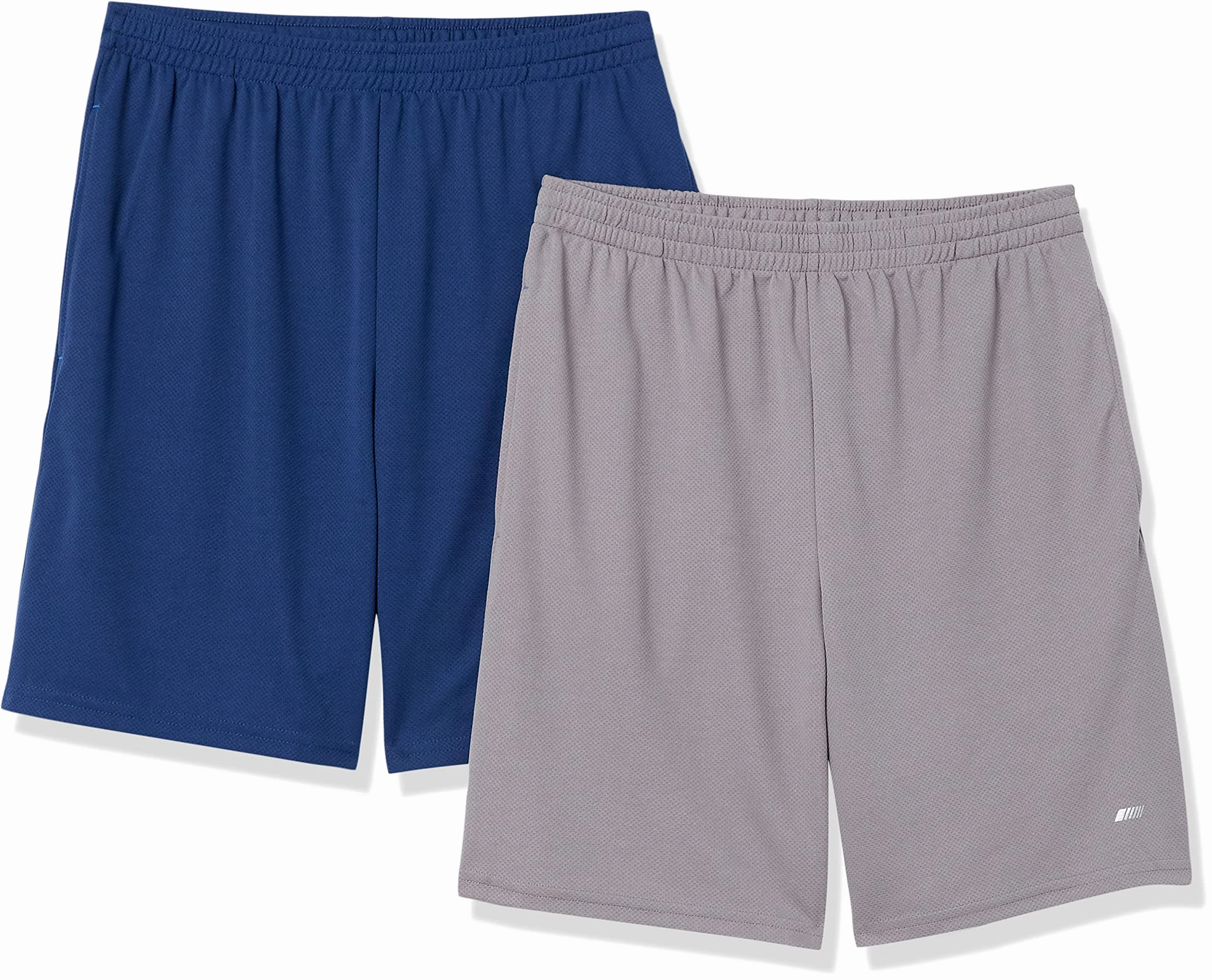 Amazon Essentials Pantalones Cortos de Entrenamiento Corte Suelto Alto Rendimiento Hombre Pack 2