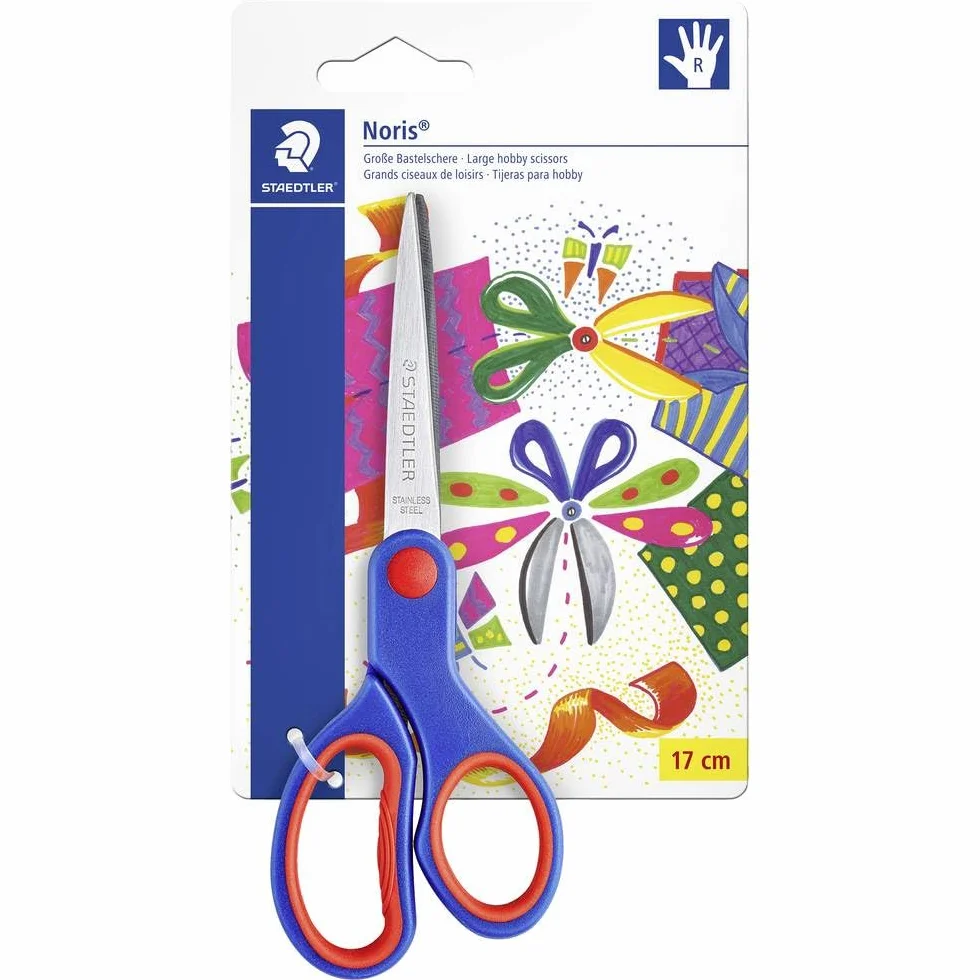 Staedtler Noris Club 96517NBK - Tijeras para niños (17 cm, mango ergonómico, acero inoxidable)