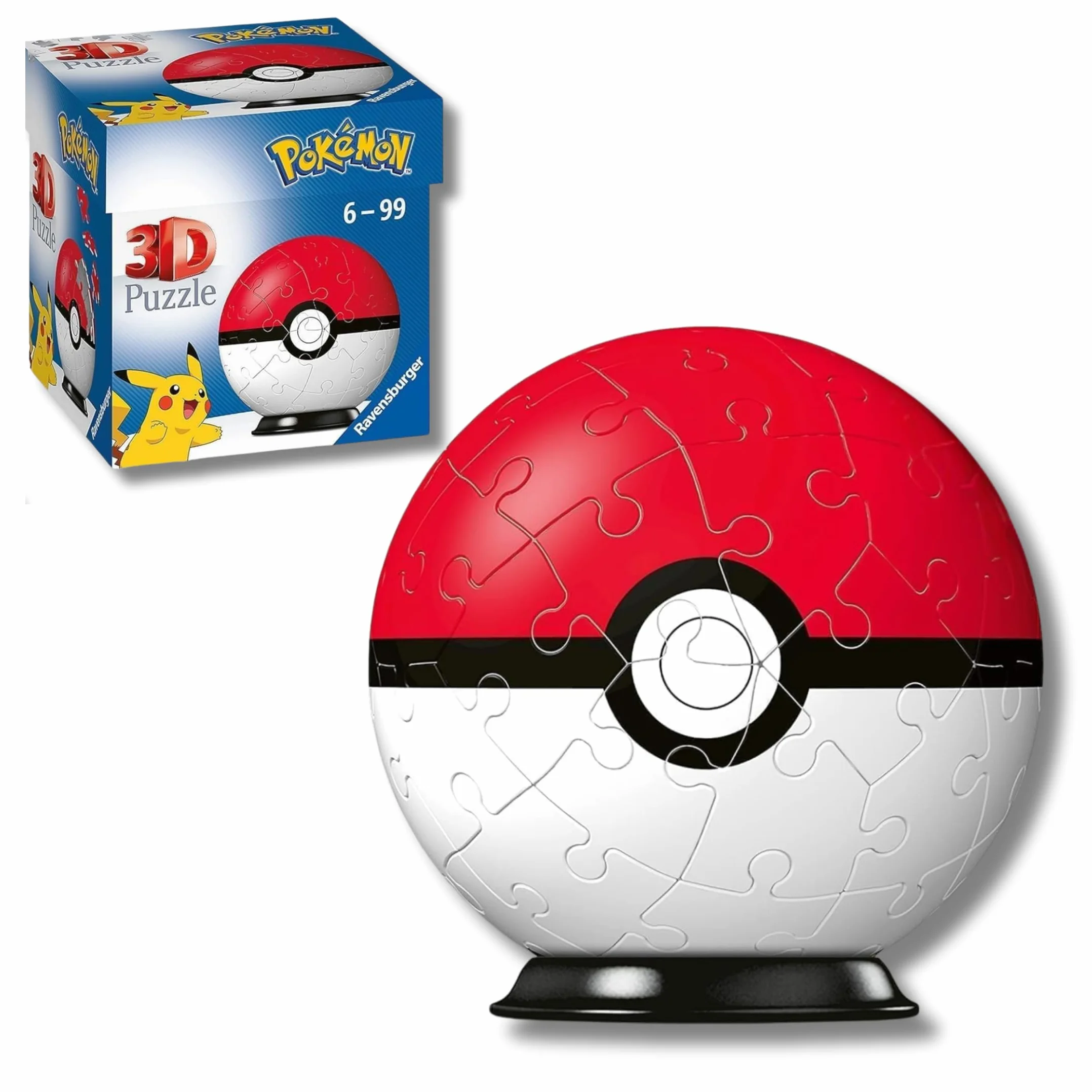 Ravensburger Puzzle 3D Niños Pokemon Pokeball 55 Piezas Montable Regalo 6+