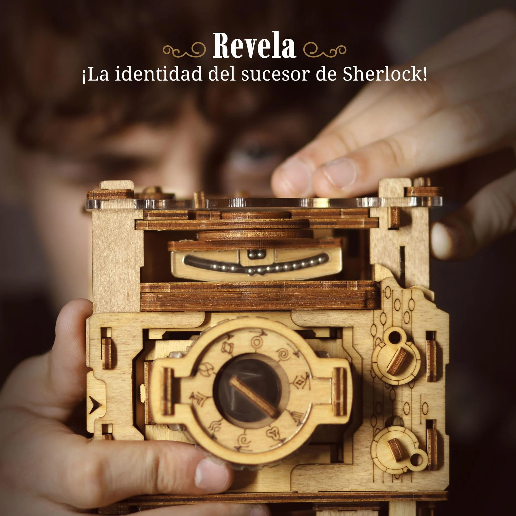 iDventure Cluebox Pro La Cámara de Sherlock Juego Escape Room Puzzle 3D Madera Caja Secreta Japonesa Regalo Original
