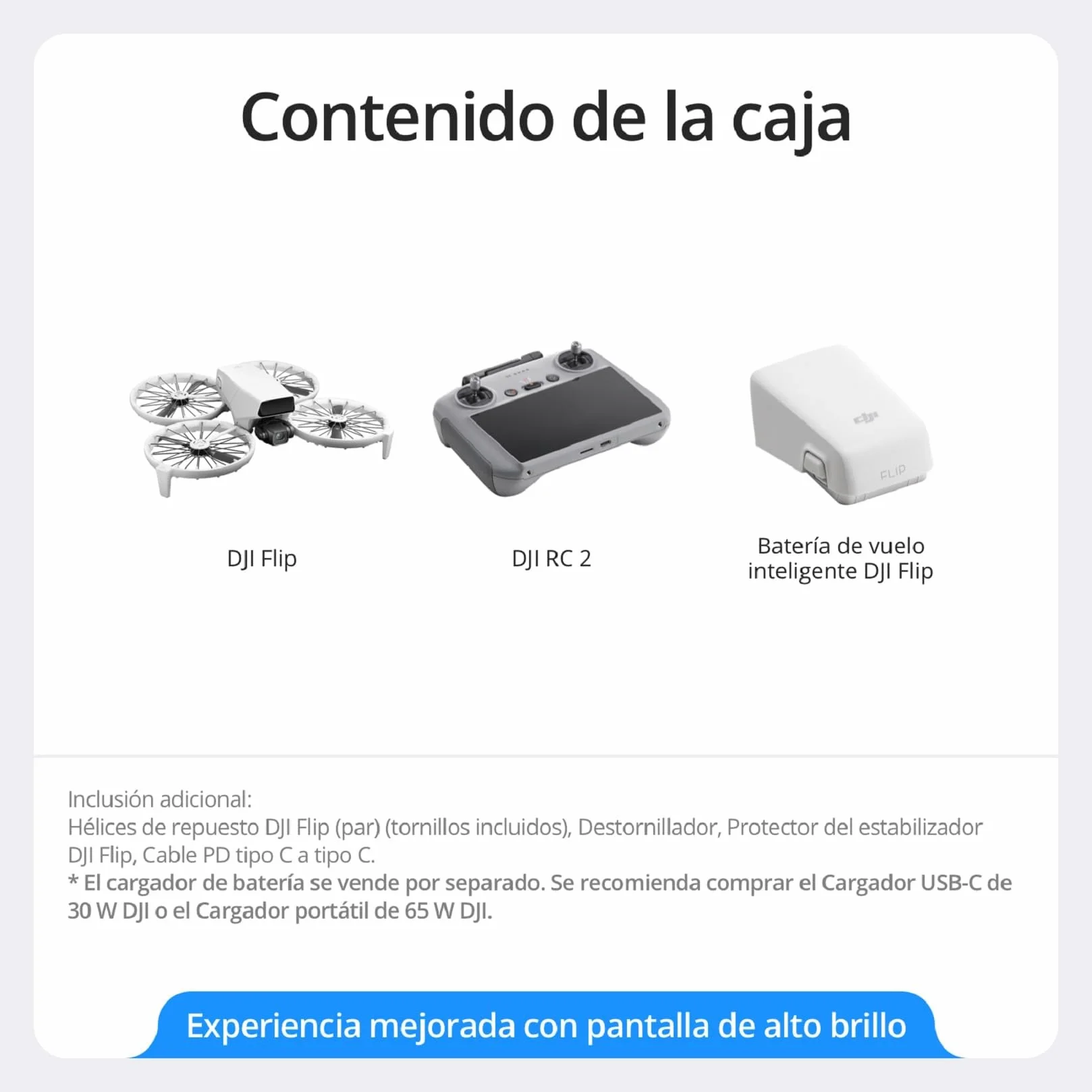 DJI Flip (Control Remoto con Pantalla RC 2), dron con Seguimiento con cámara 4K UHD para Adultos, ‌< 249 g, estabilización en 3 Ejes, despegue Desde la Palma, Tiempo máx. de Vuelo de 31 min