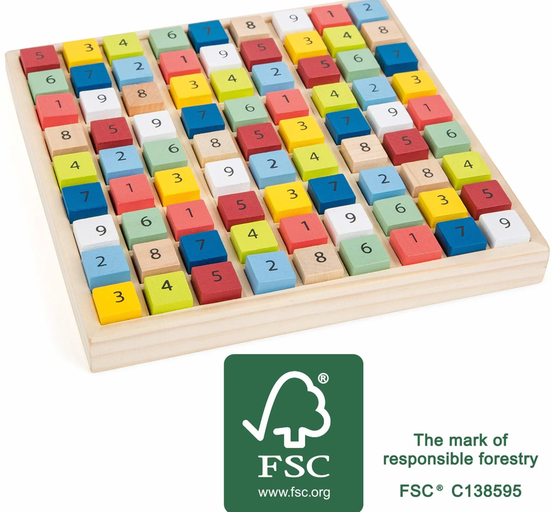 Sudoku Educate Madera Cubos Numéricos Entrena Comprensión Números