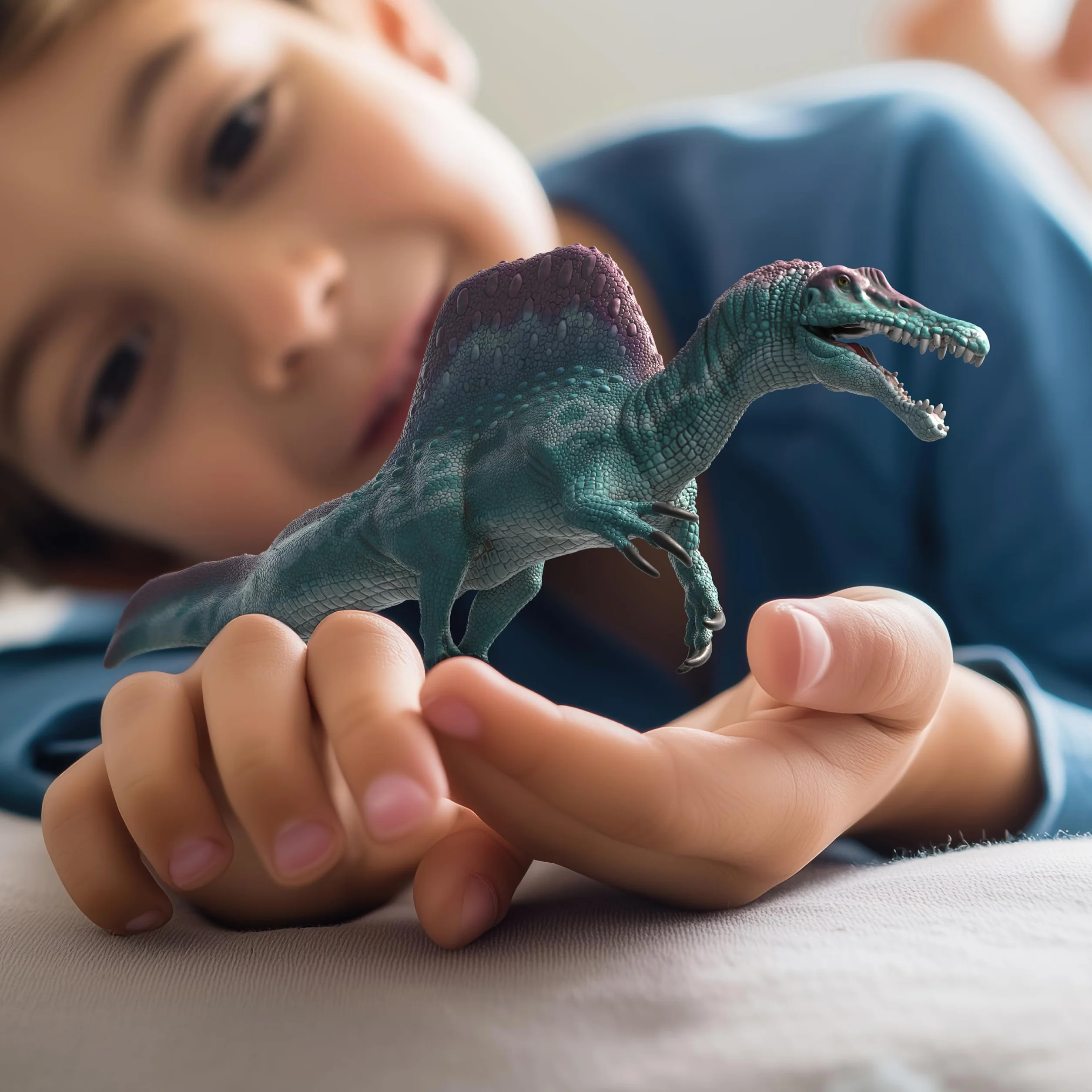 Schleich Dinosaurs Spinosaurus 15049 Juguete Dinosaurio Detallado Mandíbula Móvil Coleccionable 33 x 12 x 6 cm