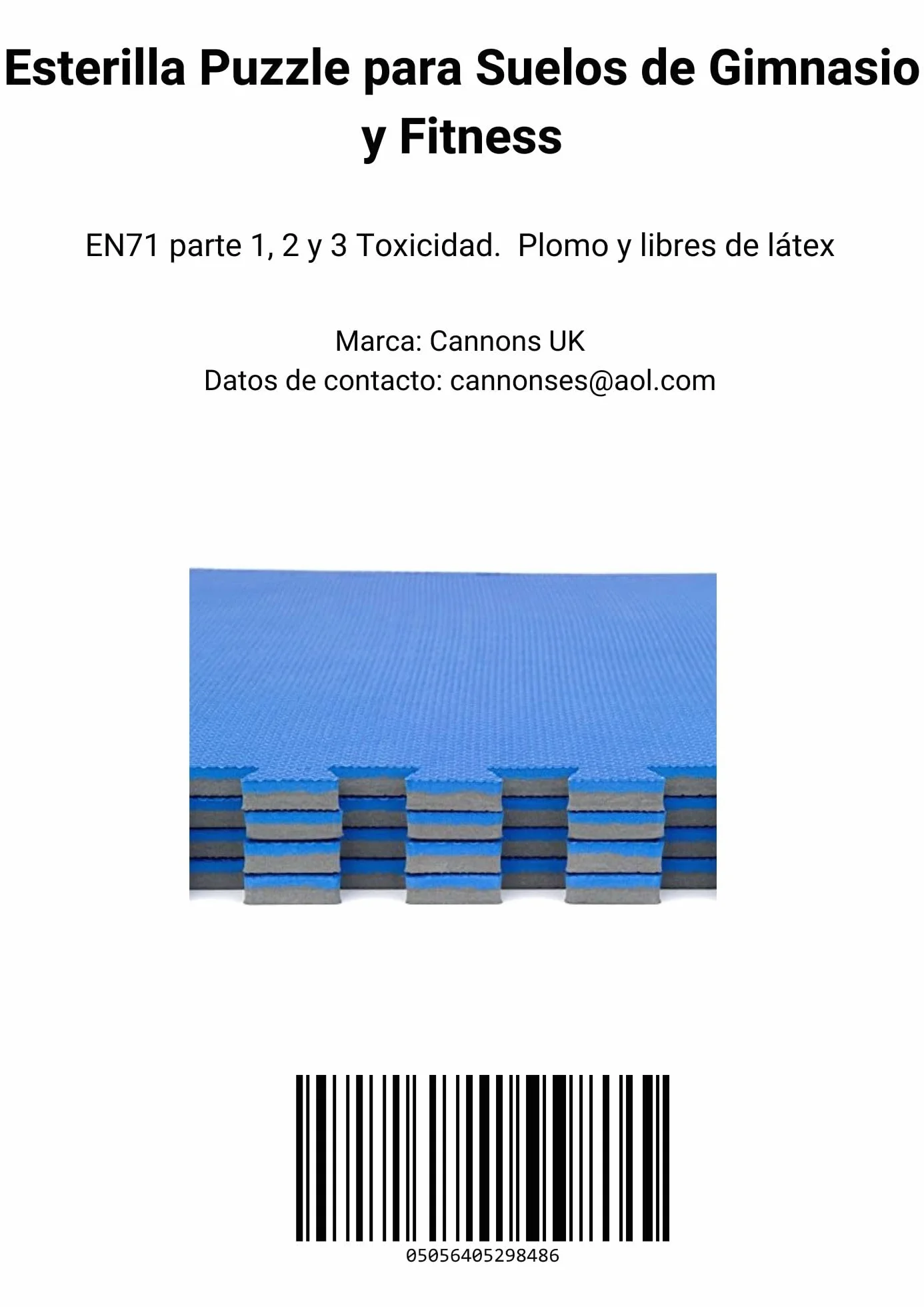 EVA Puzzle 60cm x 60cm x12mm Colchonetas Suelo Para Gimnasio Antideslizante Libre De Toxicos