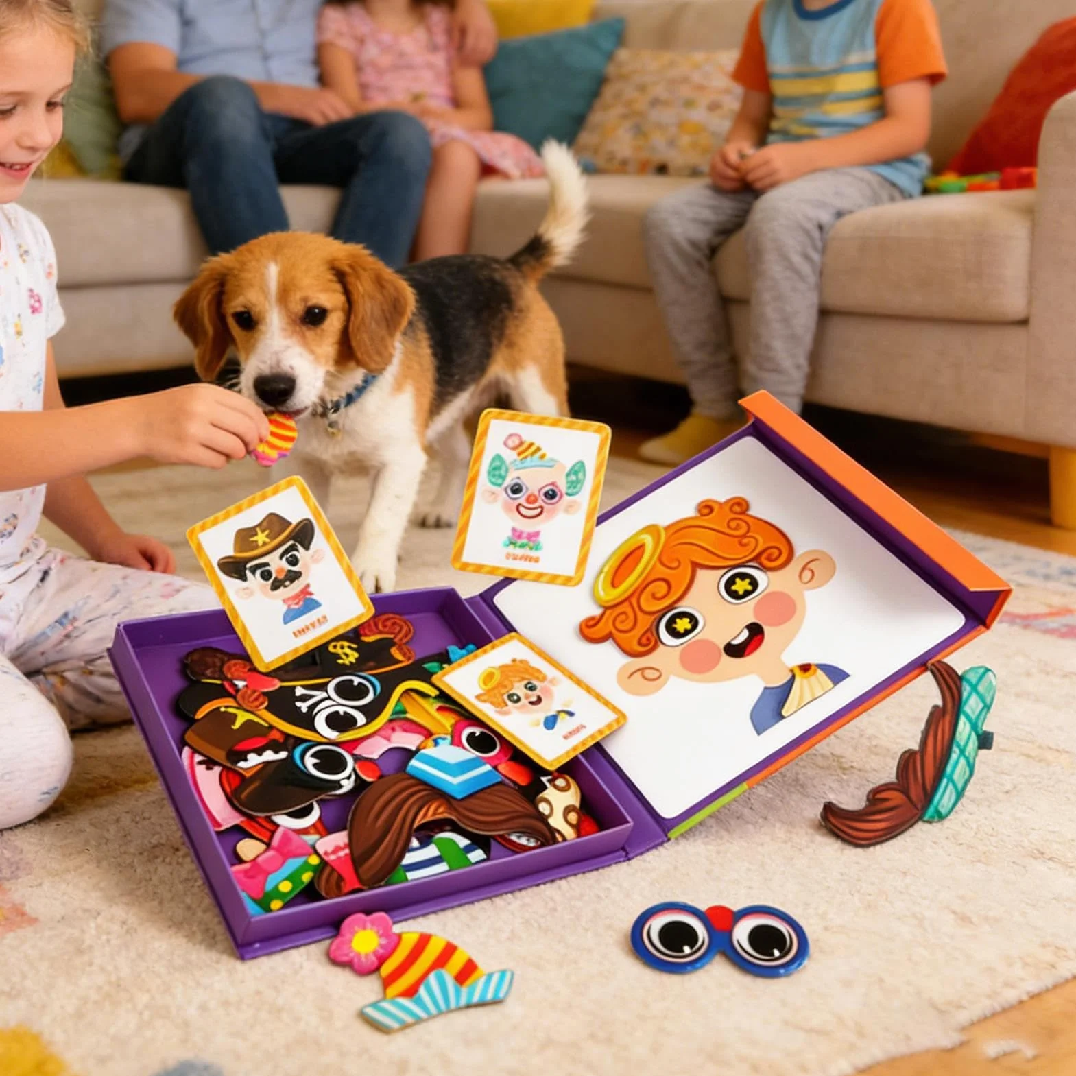 Genérico Puzle de Vestir,Tablero Magnético Educativo para DIY,Juegos de Vestir DIY y Hechos a Mano | para Niñas De 3 A 6 Años Juego De Imitación Preescolar Regalo