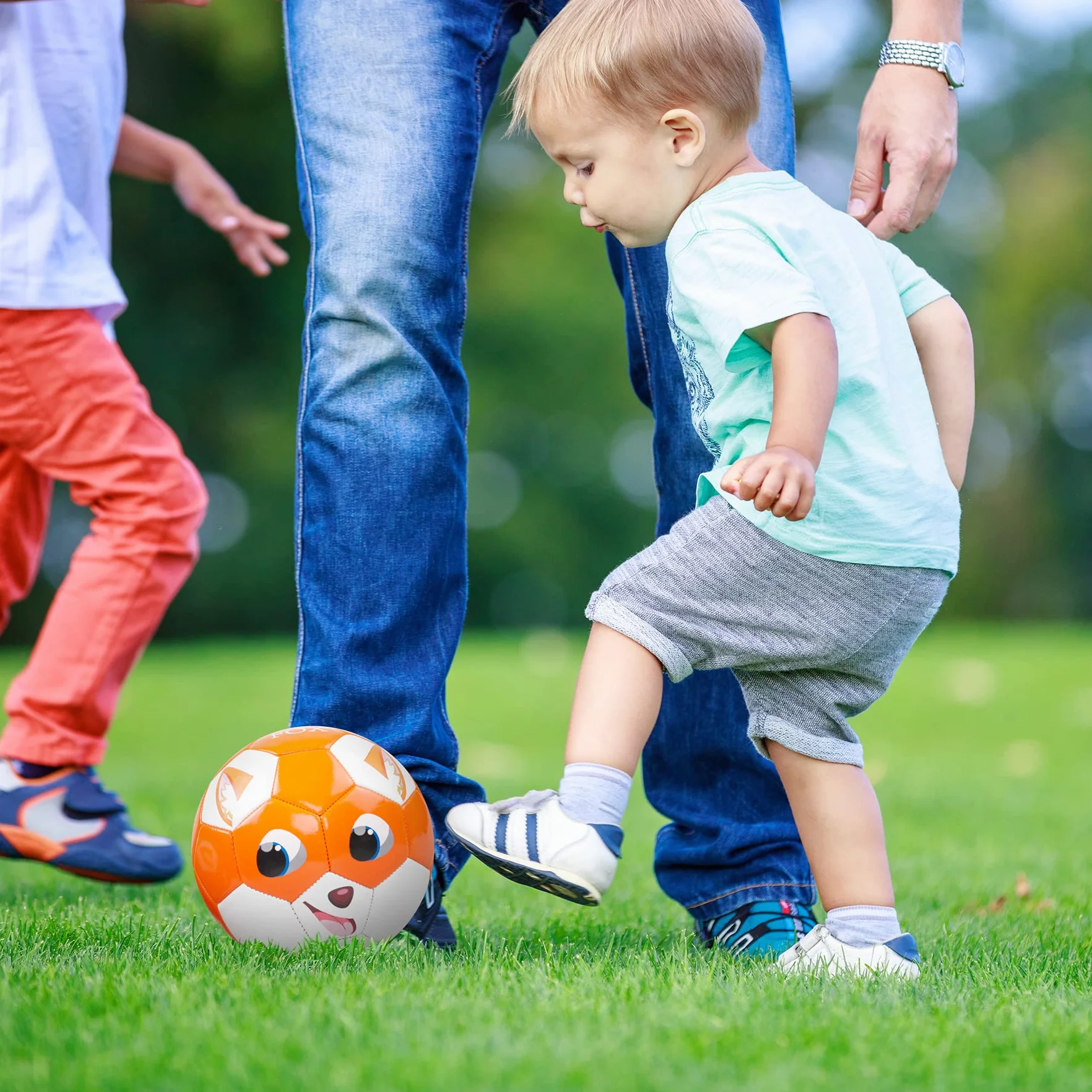 INPODAK Balon Futbol niños,Talla 2 Balon Futbol para niños de 1 a 6 años,Balón con Bomba Manual,Balones pequeños para Juegos en Interior,Exterior y jardín,Regalos Futbol niño
