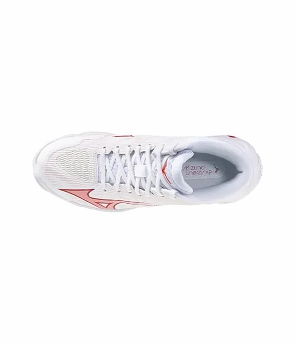 Mizuno Wave Lightning Elite MD Zapatillas Blancas Rojas Mujer 2026