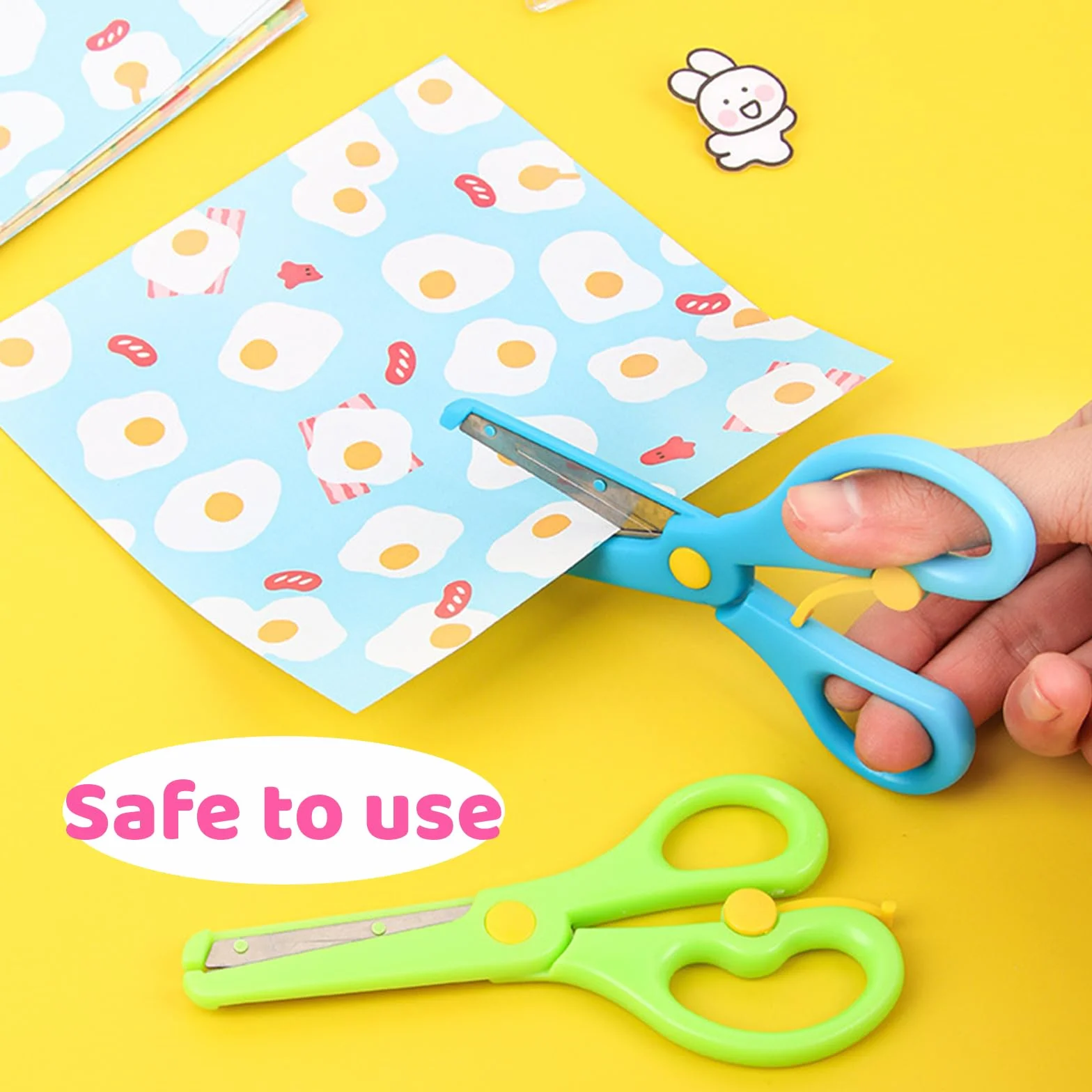 3 pcs Tijeras de Manualidades, tijeras, Tijeras para Preescolar, Tijeras para Principiantes,Tijeras para Manualidades, tijeras de seguridad, tijeras escolares, Tijeras para cortar papel