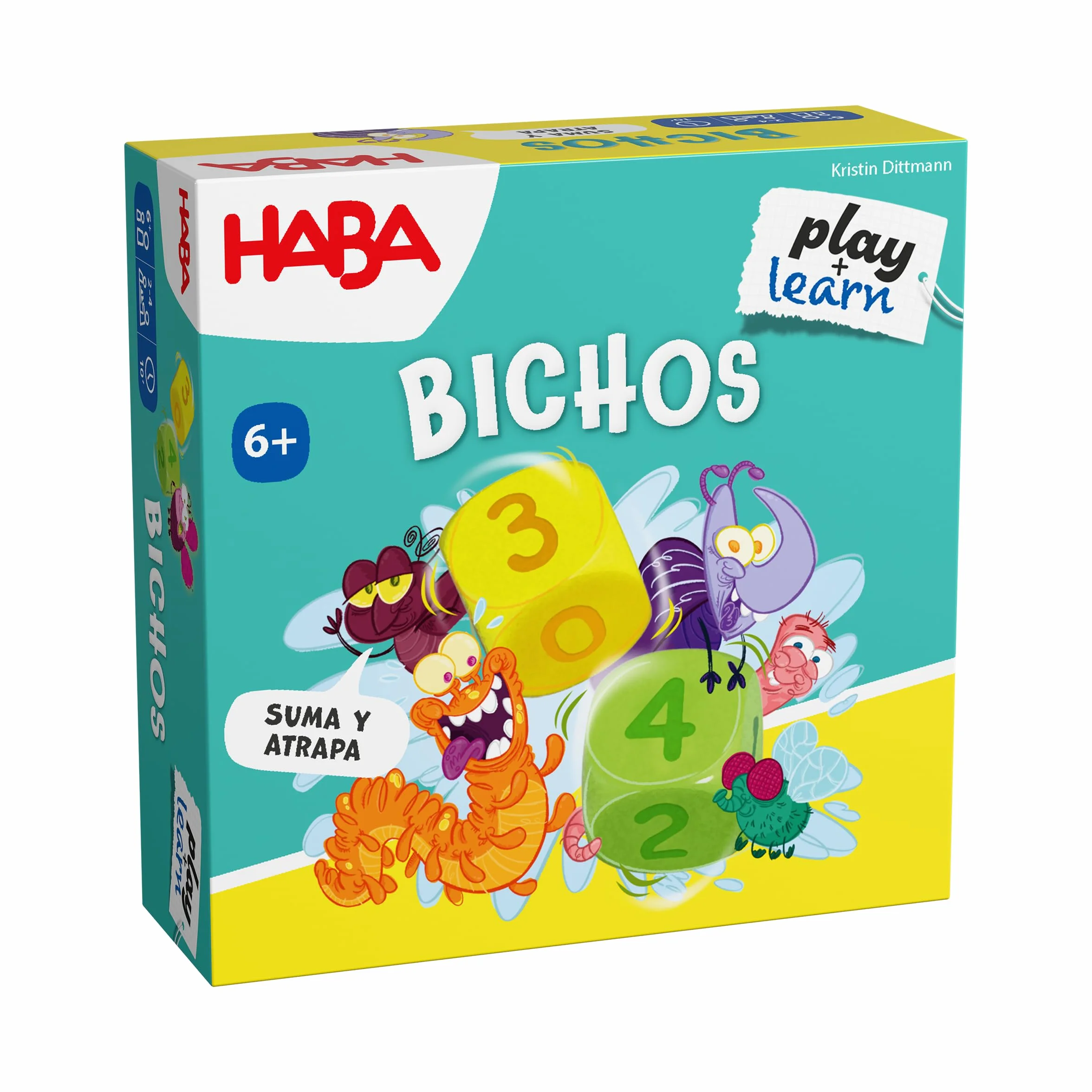 HABA 2013336004 - Bichos, Juego Infantil de Mesa de Memoria y cálculo Mental (Sumas hasta 10). Más 6 años