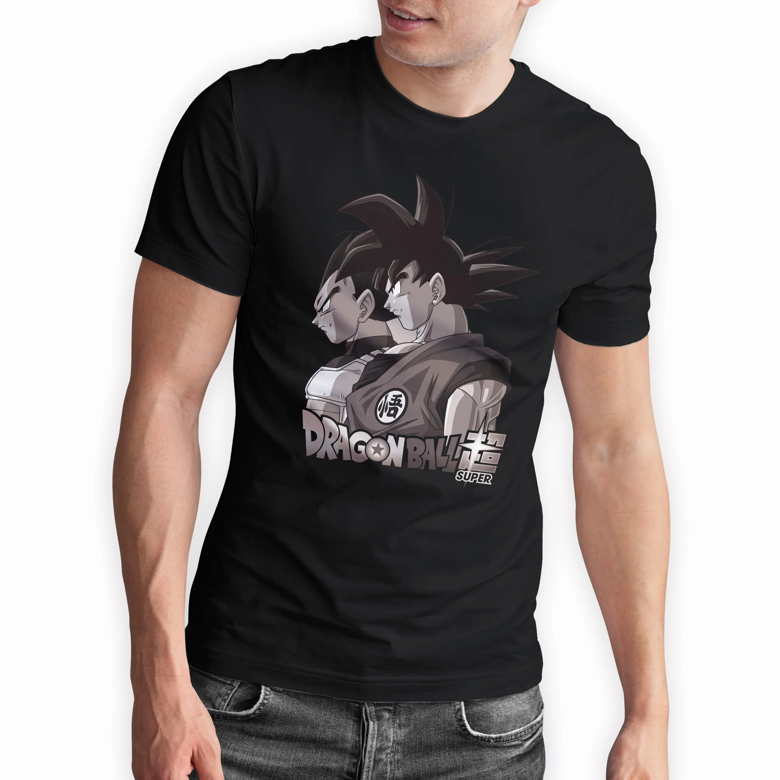 Dragon Ball Super Goku & Vegeta Black Short Sleeve T-Shirt Unisex Adulto Pack de 1