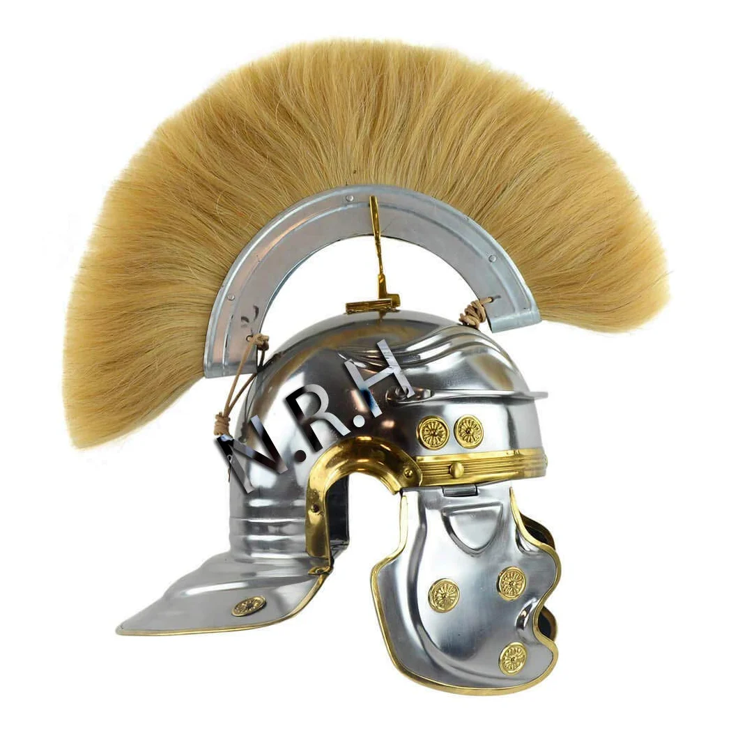 Casco náutico réplica romano imperial Galic/Centurion, plata, unisex, adulto, 1981431031