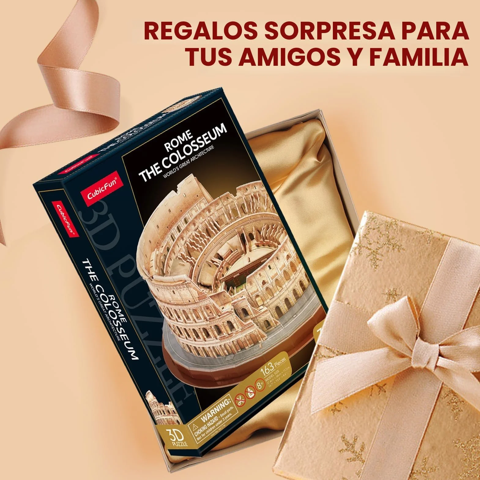 CubicFun Puzzle 3D Coliseo Roma Maqueta Edificio Kits Construcción 163 Piezas