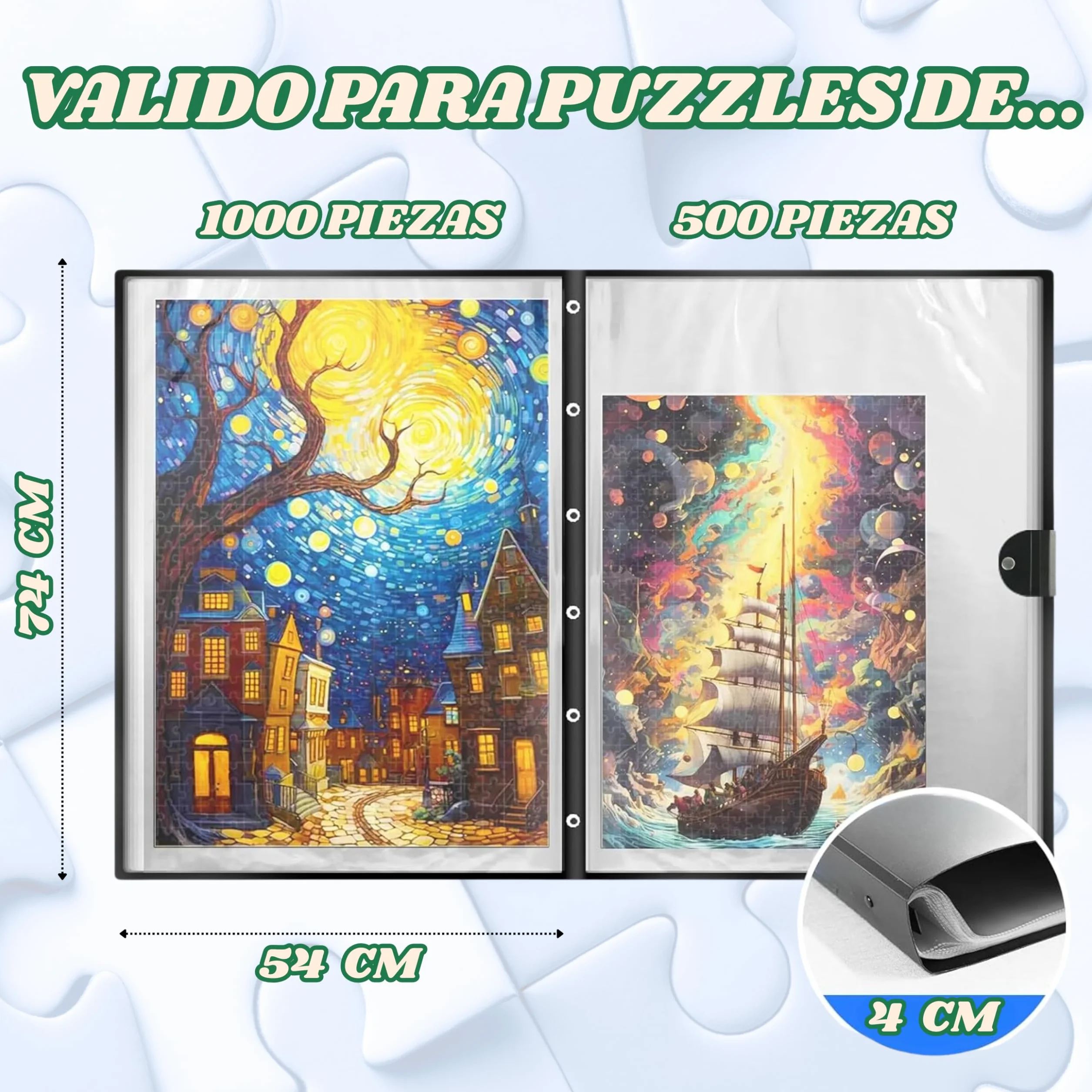 Carpeta de almacenamiento de Puzzles 1000 Piezas Capacidad 20