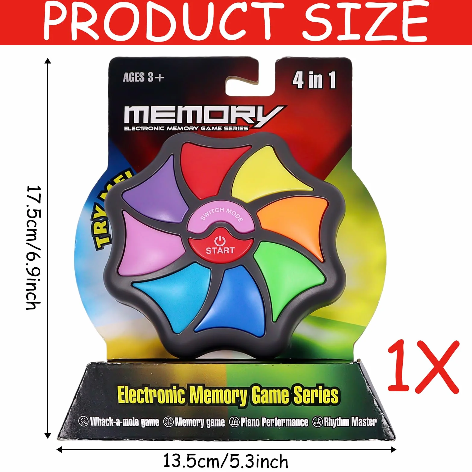 Juego de entrenamiento de memoria, juego de memoria electrónica para niños, juego de reacción multijugador con luces y sonidos, para entrenar el cerebro y las reacciones de los dedos, regalos para