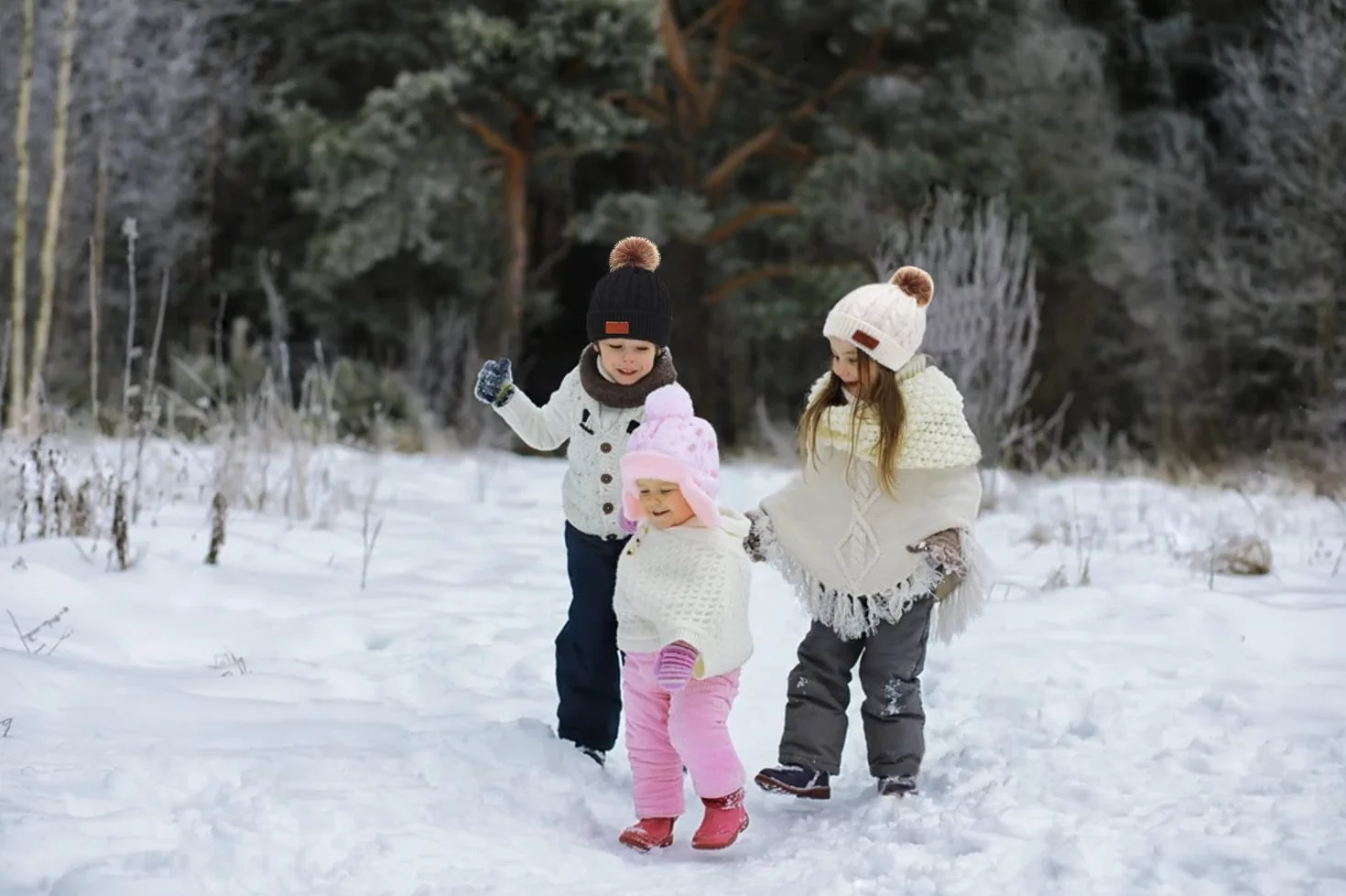 Set de 3 en 1 Gorro Bufanda y Guantes para Niños - Beanie Invierno de Punto