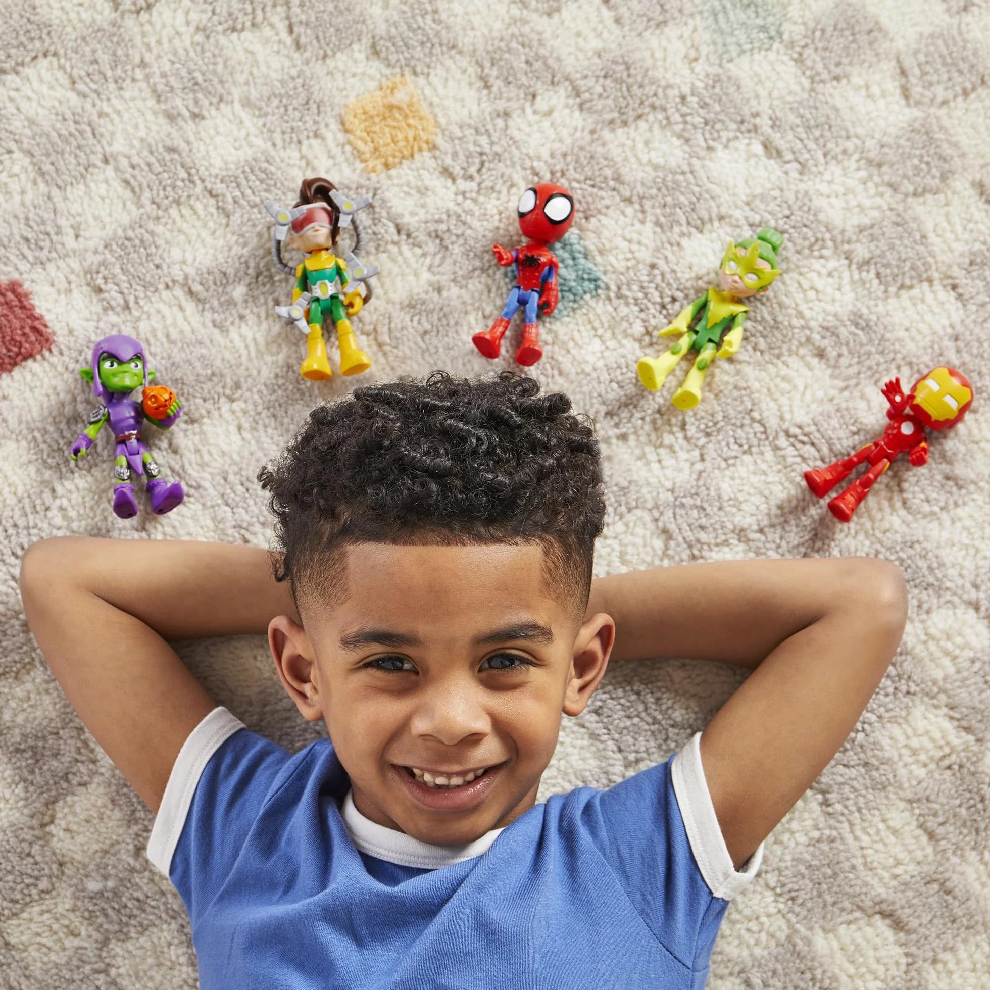 Hasbro Spidey and His Amazing Friends Pack de Amigos y Enemigos, 5 Figuras de Acción de 10 cm, Juguete de Superhéroes para Niños de 3 Años o Más