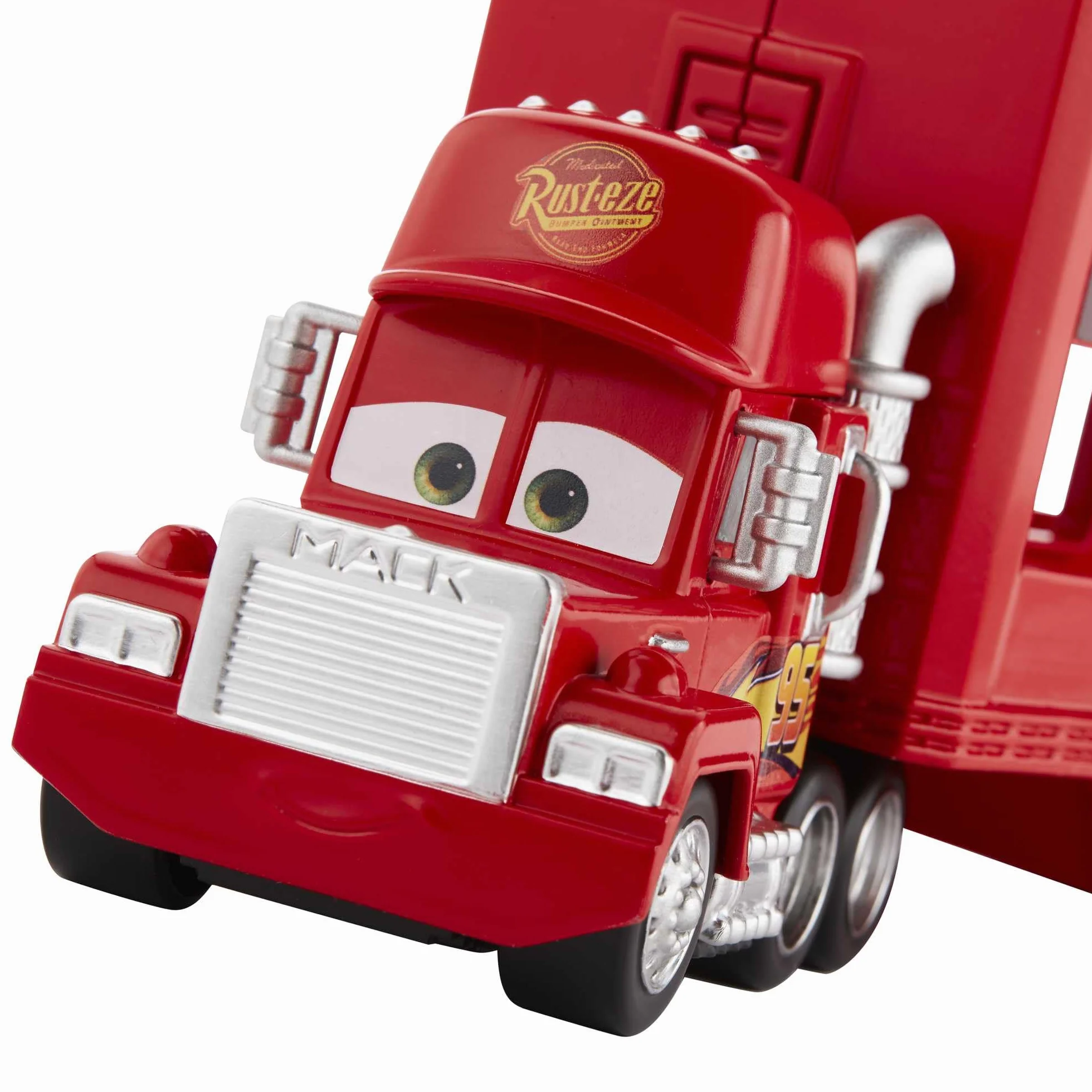 Mattel Disney Cars 3 Mack Supercamión de transporte de coches de juguete GNW34