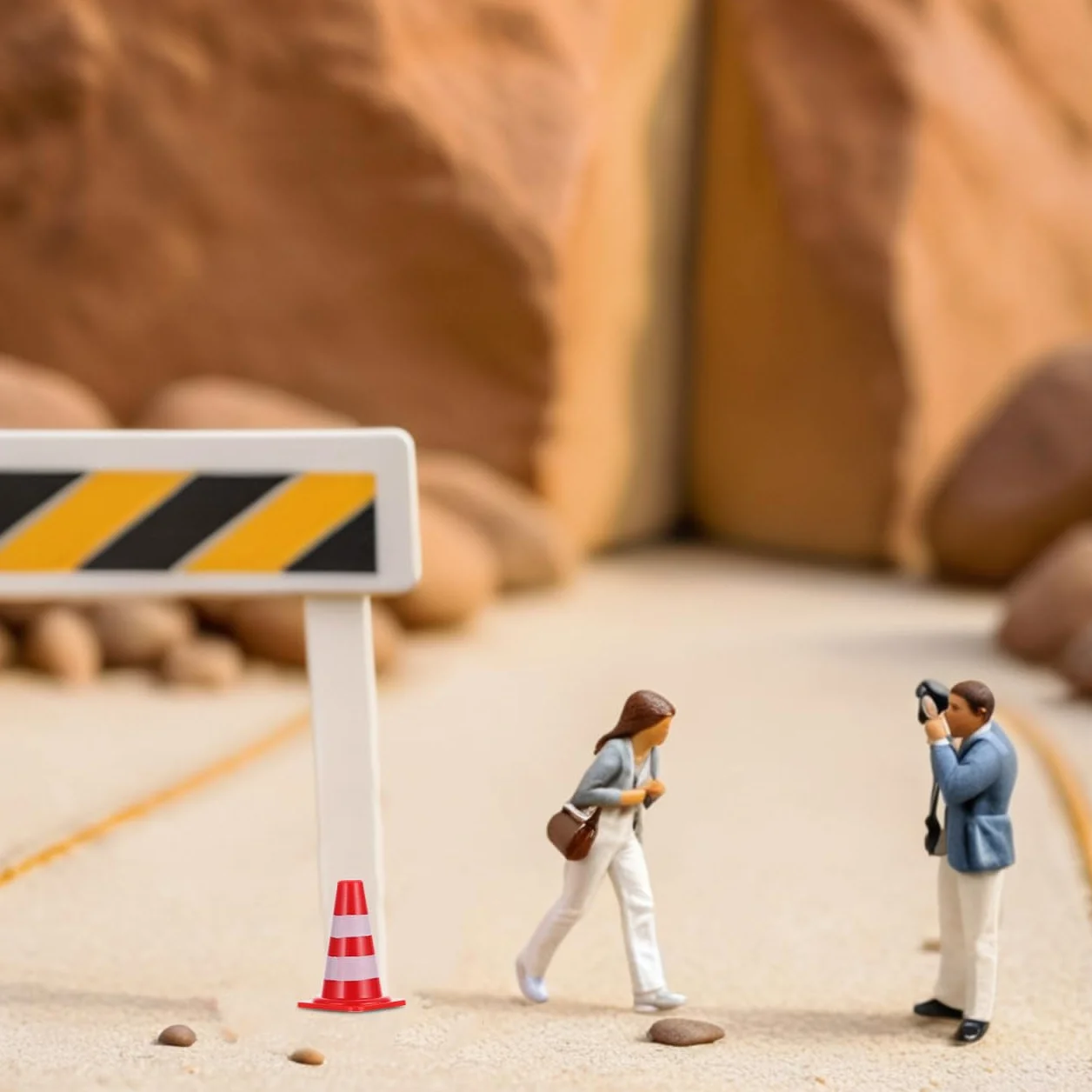 Garneck Juego de mini señales de tráfico para – Juego de 14 juguetes con conos de tráfico – obras y señales de carretera – Juguete educativo para la educación creativa y vial