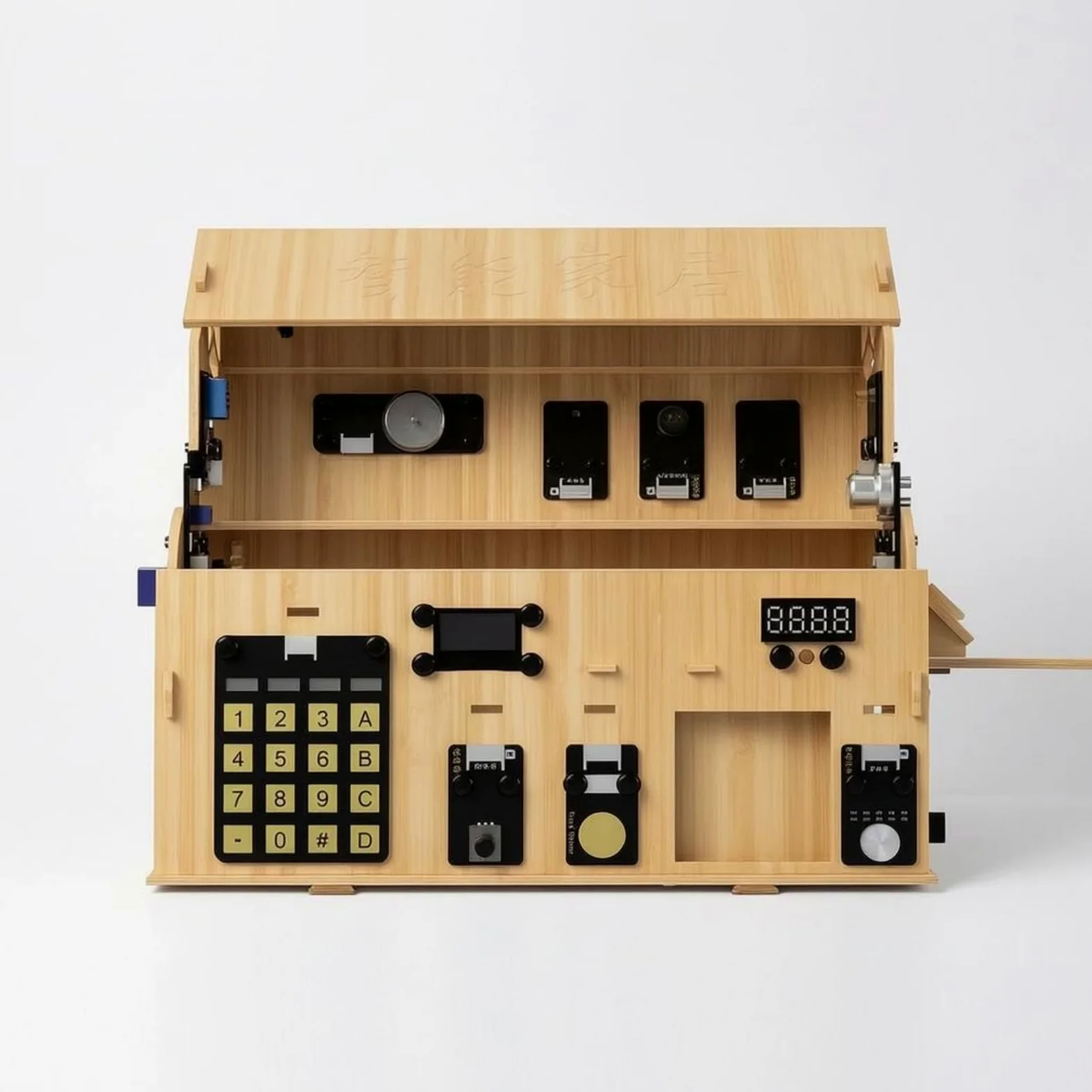 F Fityle Smart Home Entrenador Dispositivo Domótica Kit Programación Módulos Conectividad Teclado Pantalla Conjunto Didáctico para Interacción de Módulos