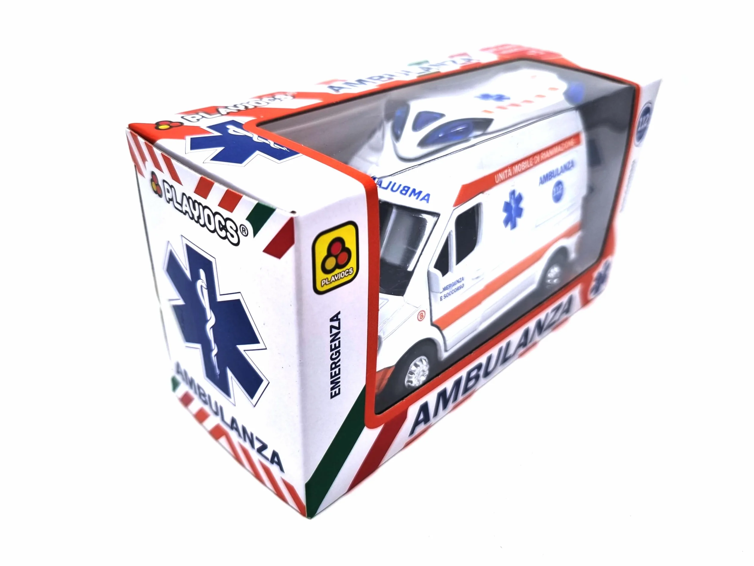PLAYJOCS GT-8177 Ambulancia Italiana Coche metálico Juguete para niños y coleccionistas.