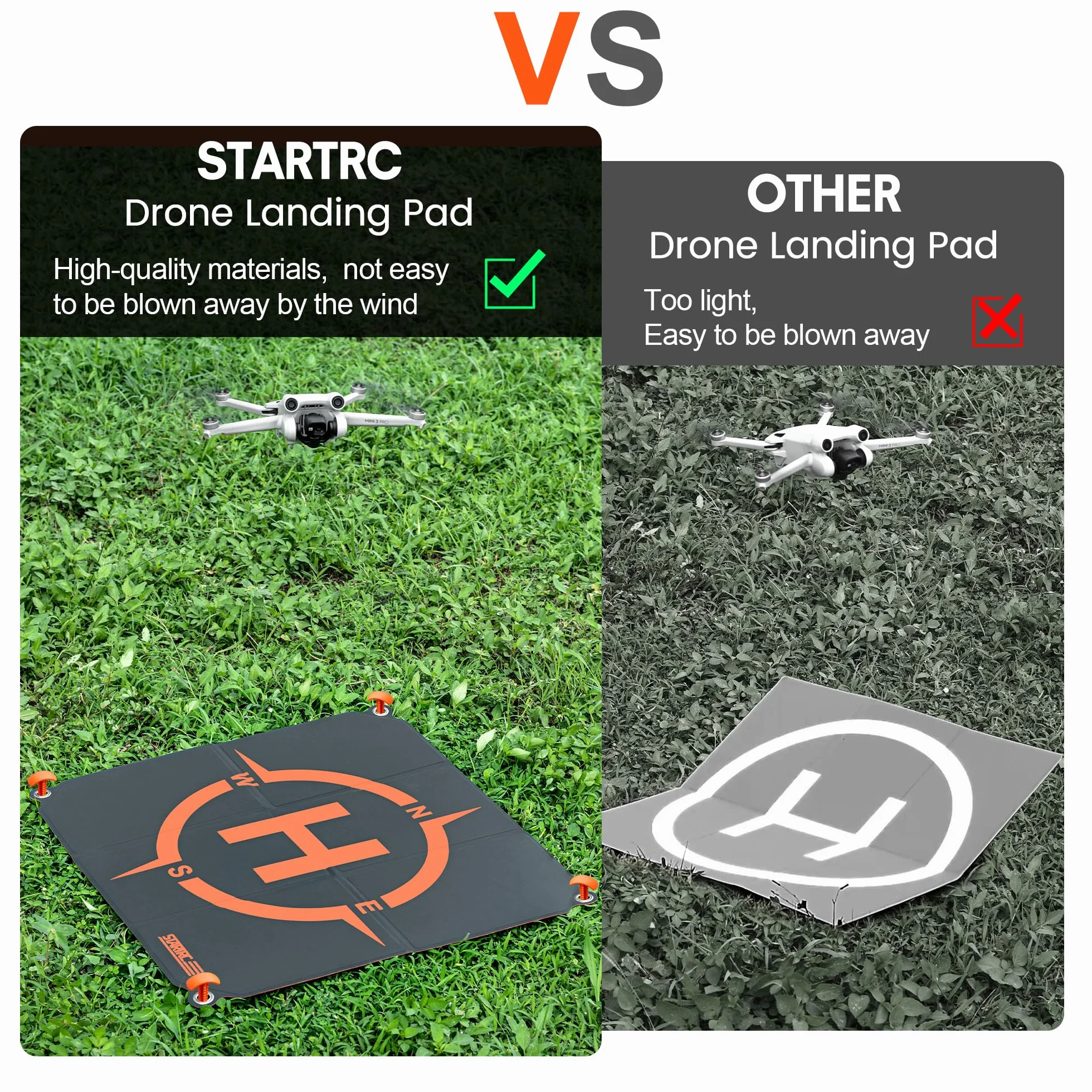 STARTRC Drone Landing Pad,Plataforma de Aterrizaje Universal de Plegado rápido para dji Mini 5 Pro/4/3/Mini 4k/Neo 2/Air 3s/Avata 2/Flip Drohne Zubehör (22-inch/55cm)